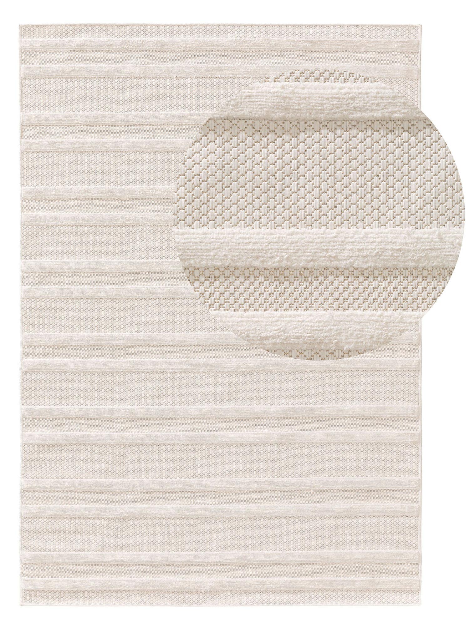 Teppich aus 100% Polypropylen in Beige mit bis 5 mm hohem Flor von benuta Nest