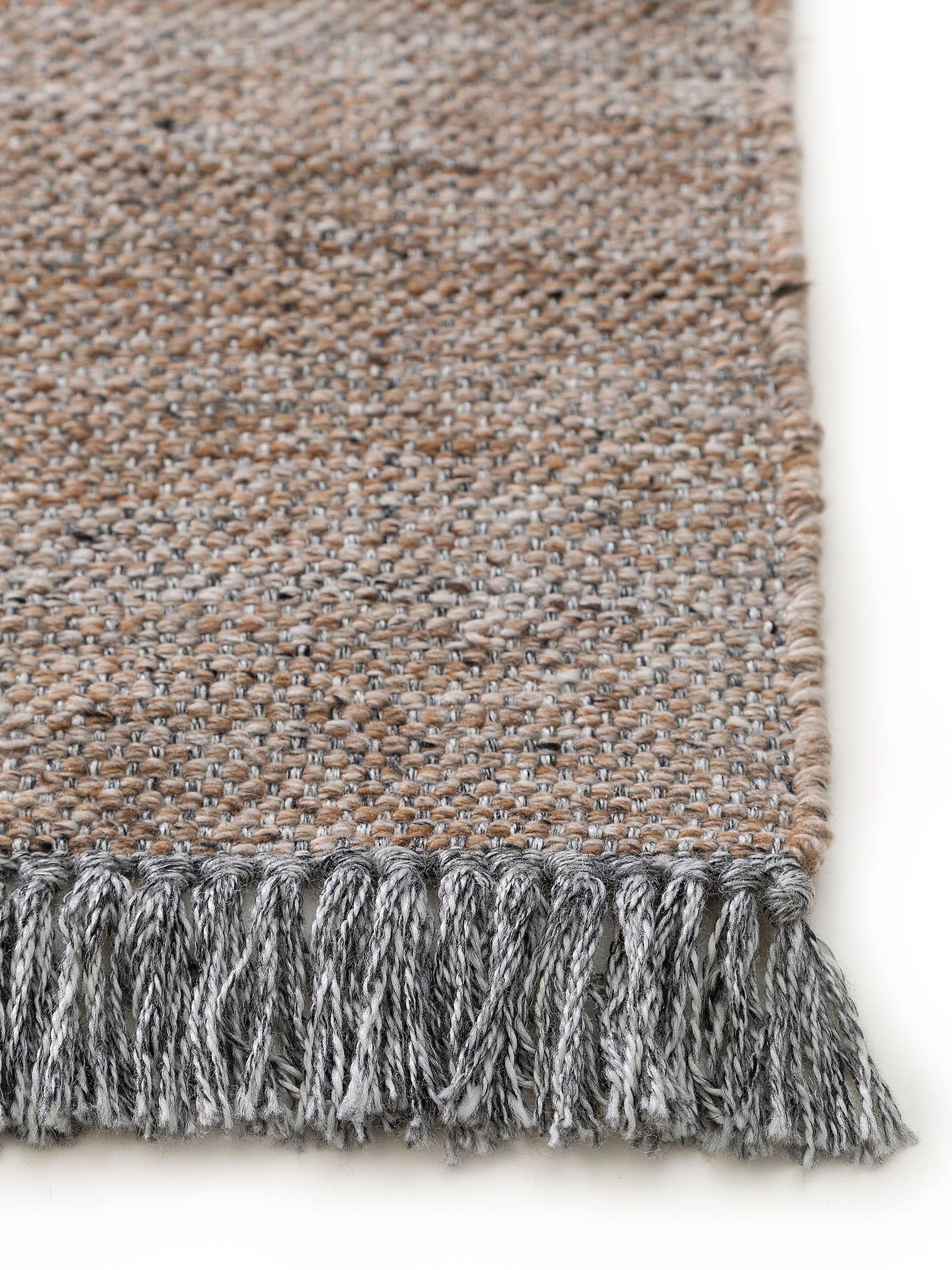 Tappeto di 100% poliestere (riciclaggio PET) in Beige con pelo alto 1- 5 mm da benuta Pure
