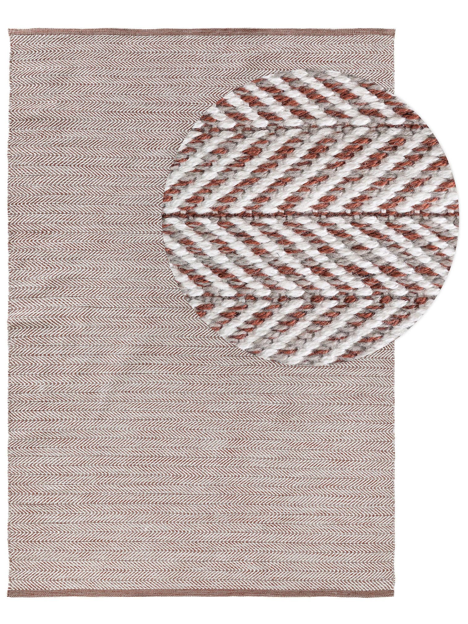 Tæppe af 100% Polyester i Rød med 1- 5 mm høj luv fra benuta Pure