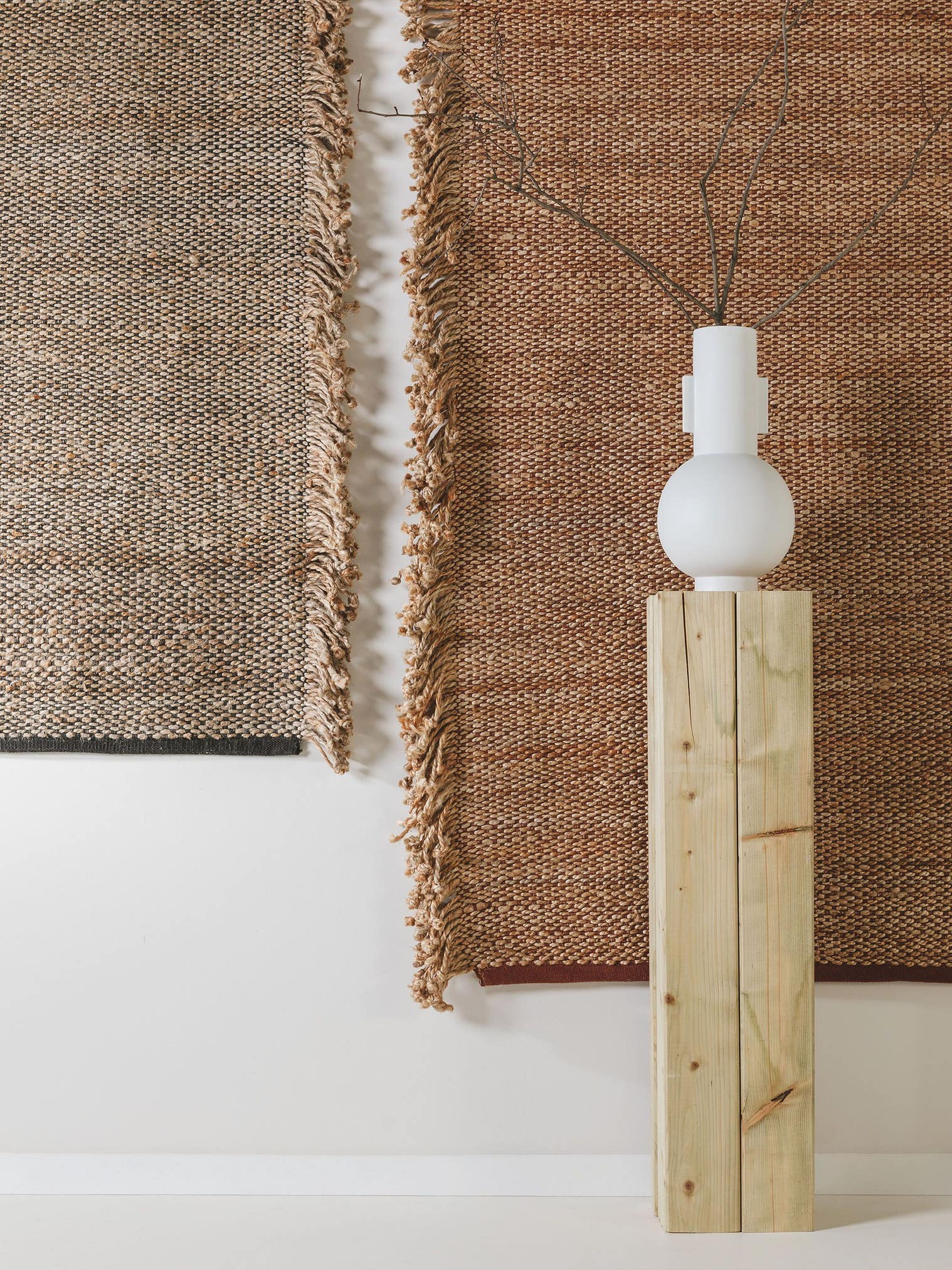 Teppich aus 90% Jute, 10% Baumwolle in Beige mit bis 5 mm hohem Flor von benuta