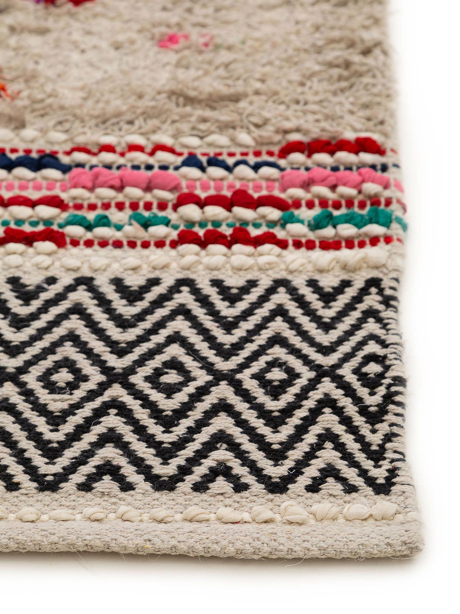 Tappeto di 100% Cotone in Multicolor con pelo alto 21 - 30 mm da benuta Pop