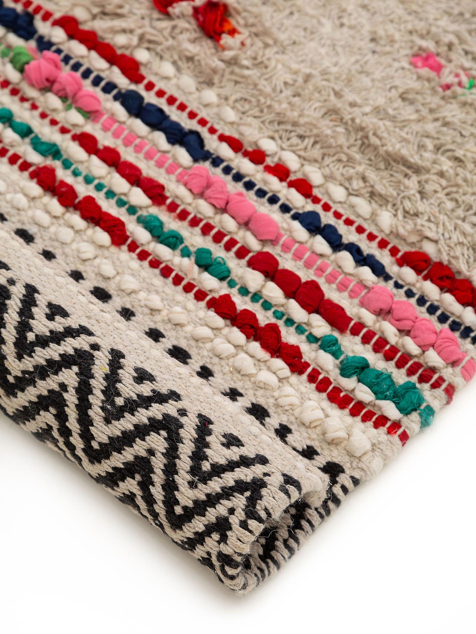 Tappeto di 100% Cotone in Multicolor con pelo alto 21 - 30 mm da benuta Pop