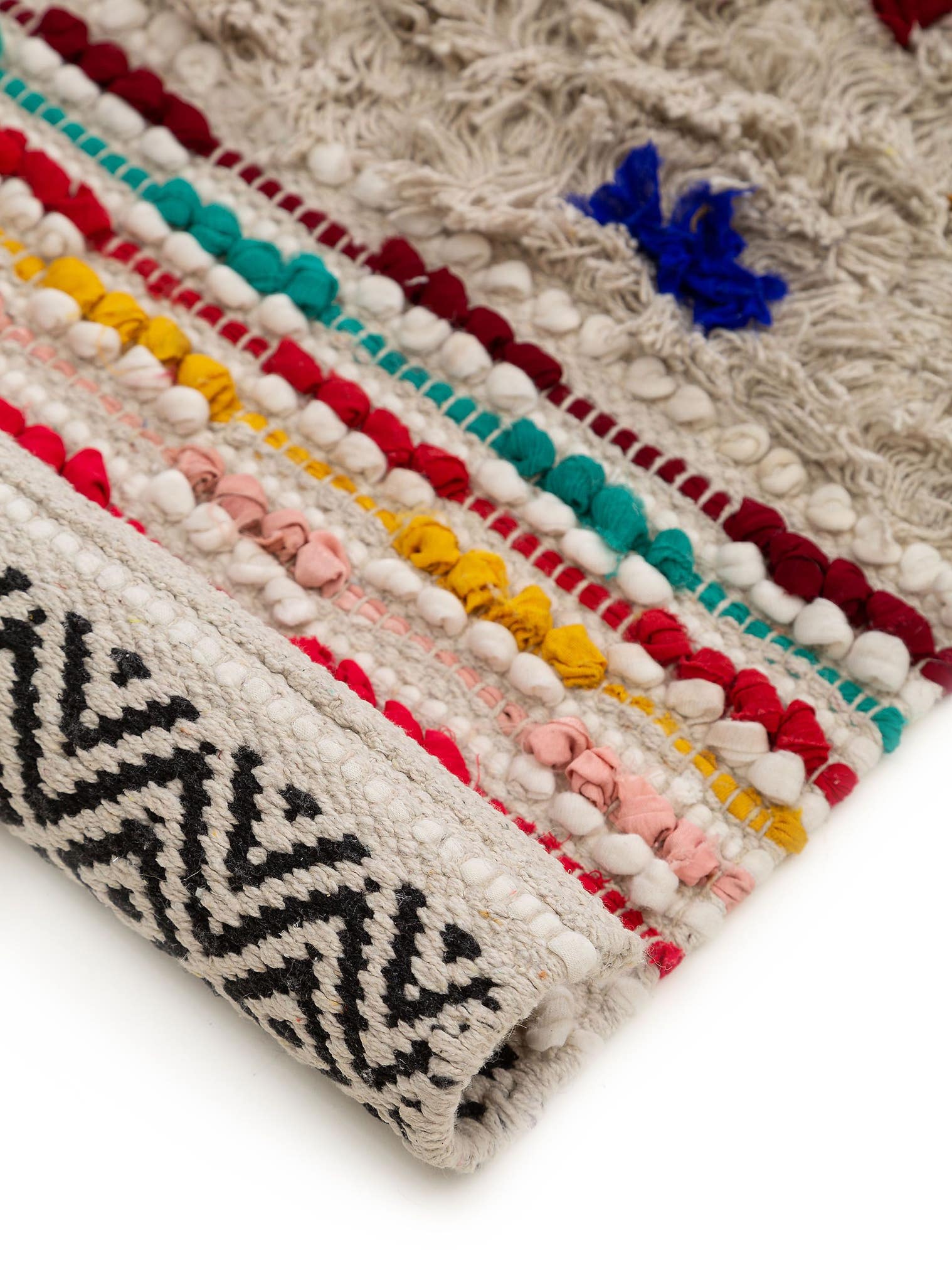 Teppich aus 100% Baumwolle in Multicolor mit 21 bis 30 mm hohem Flor von benuta Pop