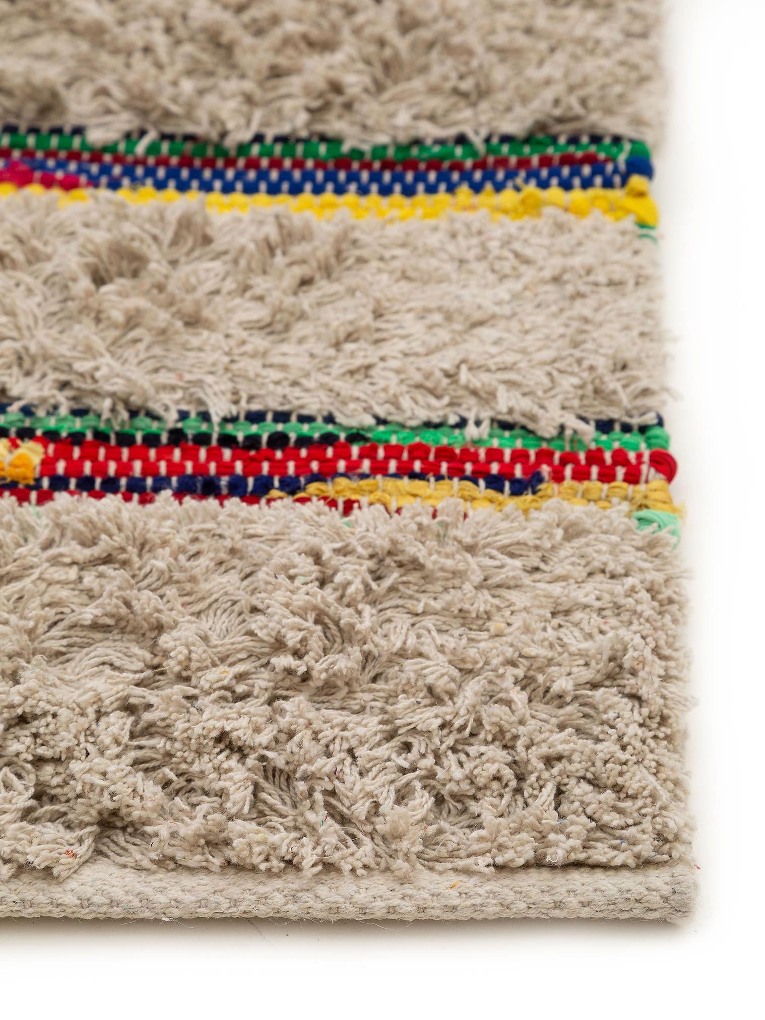 Tapis en 100% Coton en Multicouleur avec une pile de 21 - 30 mm de hauteur de benuta Pop
