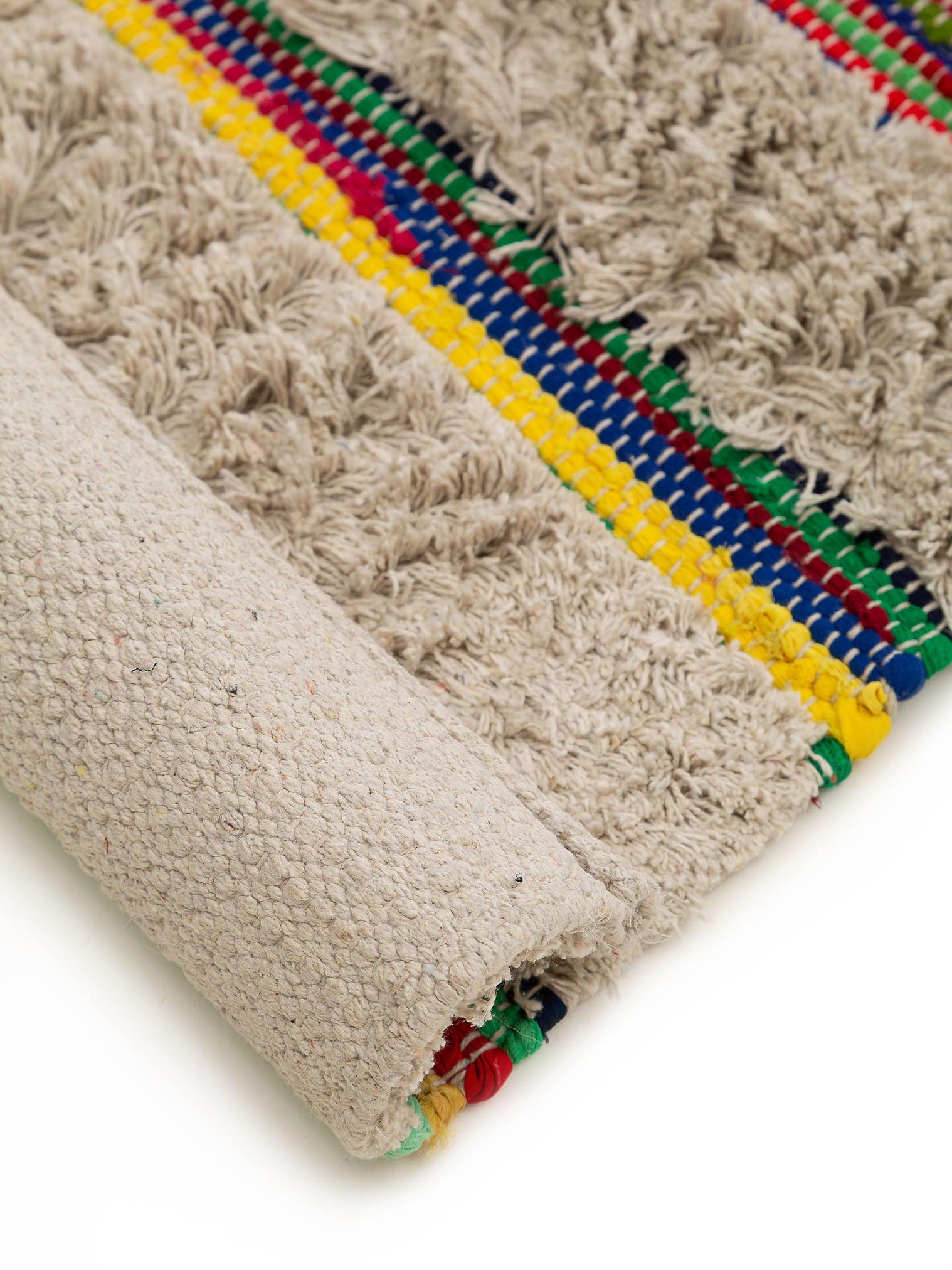 Tapis en 100% Coton en Multicouleur avec une pile de 21 - 30 mm de hauteur de benuta Pop