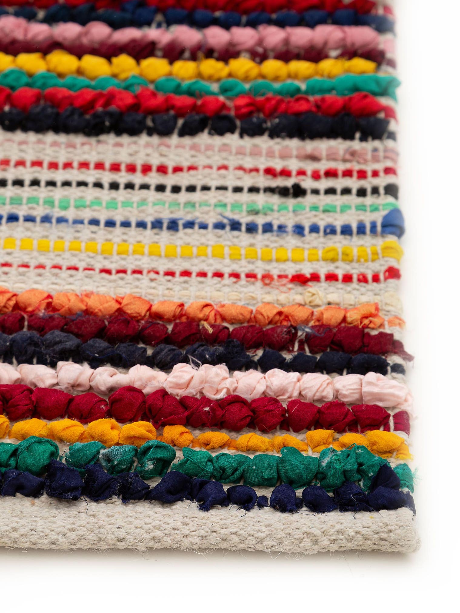 Tapis en 100% Coton en Multicouleur avec une pile de 21 - 30 mm de hauteur de benuta Pop