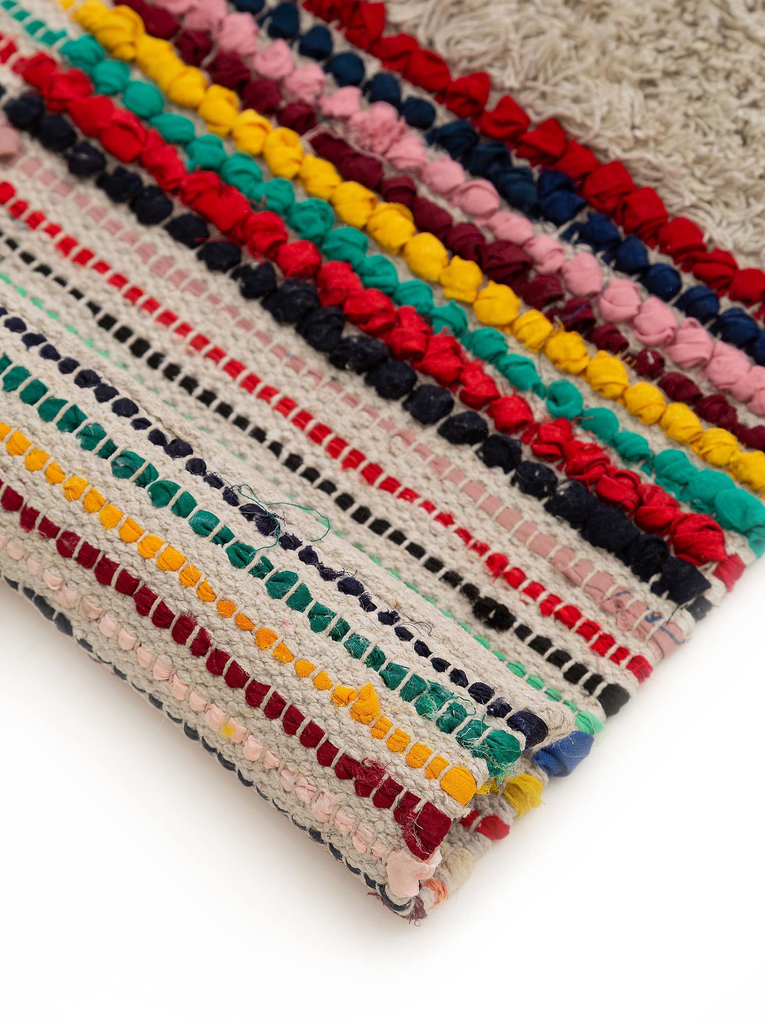Tapis en 100% Coton en Multicouleur avec une pile de 21 - 30 mm de hauteur de benuta Pop