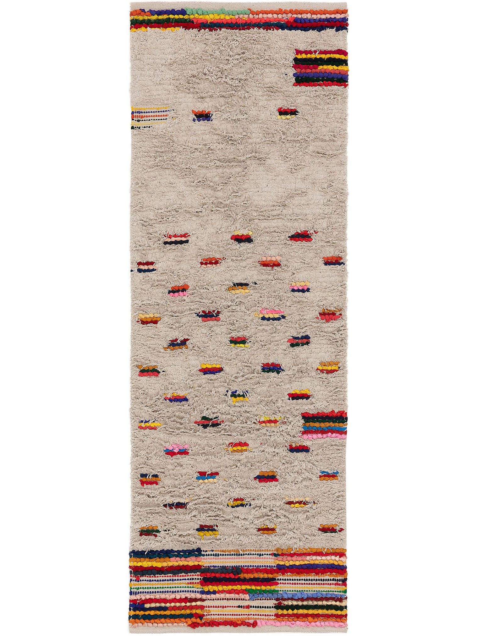 Tapis en 100% Coton en Multicouleur avec une pile de 21 - 30 mm de hauteur de benuta Pop