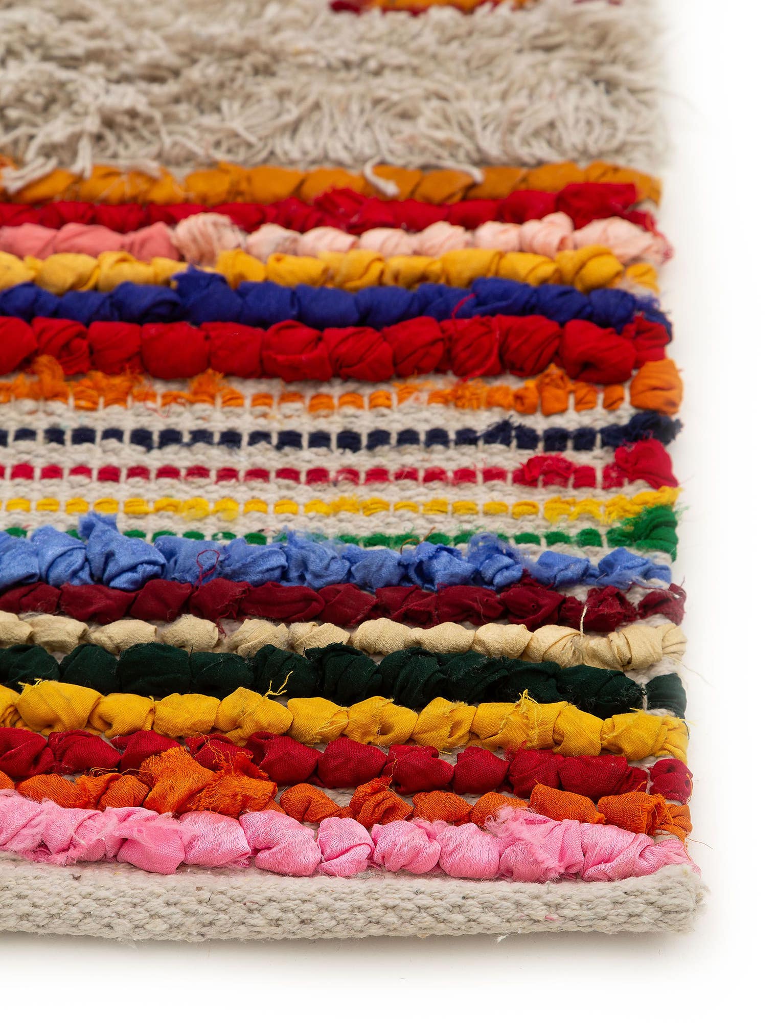 Tapis en 100% Coton en Multicouleur avec une pile de 21 - 30 mm de hauteur de benuta Pop