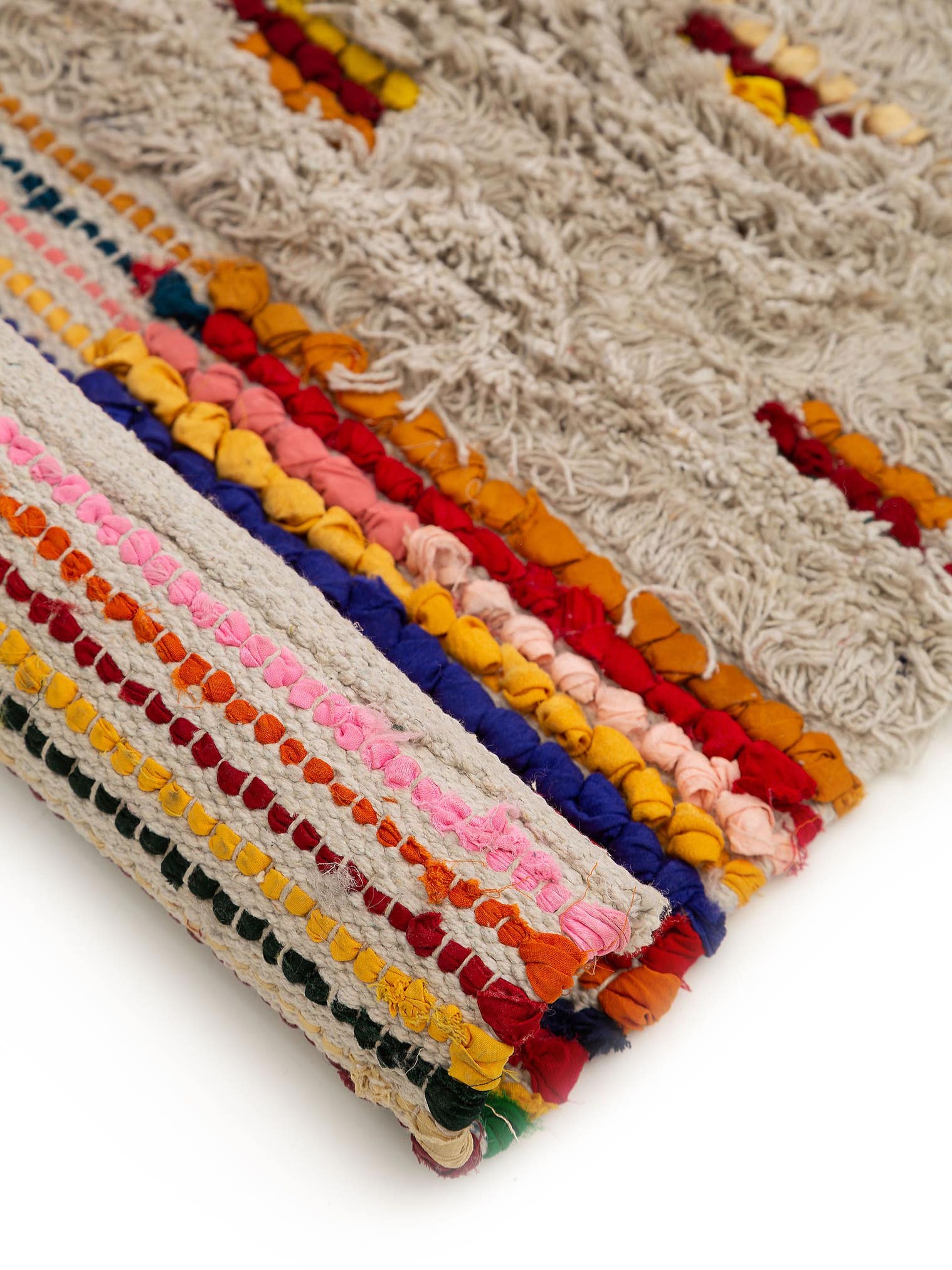 Tapis en 100% Coton en Multicouleur avec une pile de 21 - 30 mm de hauteur de benuta Pop