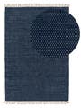 Tappeto realizzato con materiale riciclato Tom Blu scuro