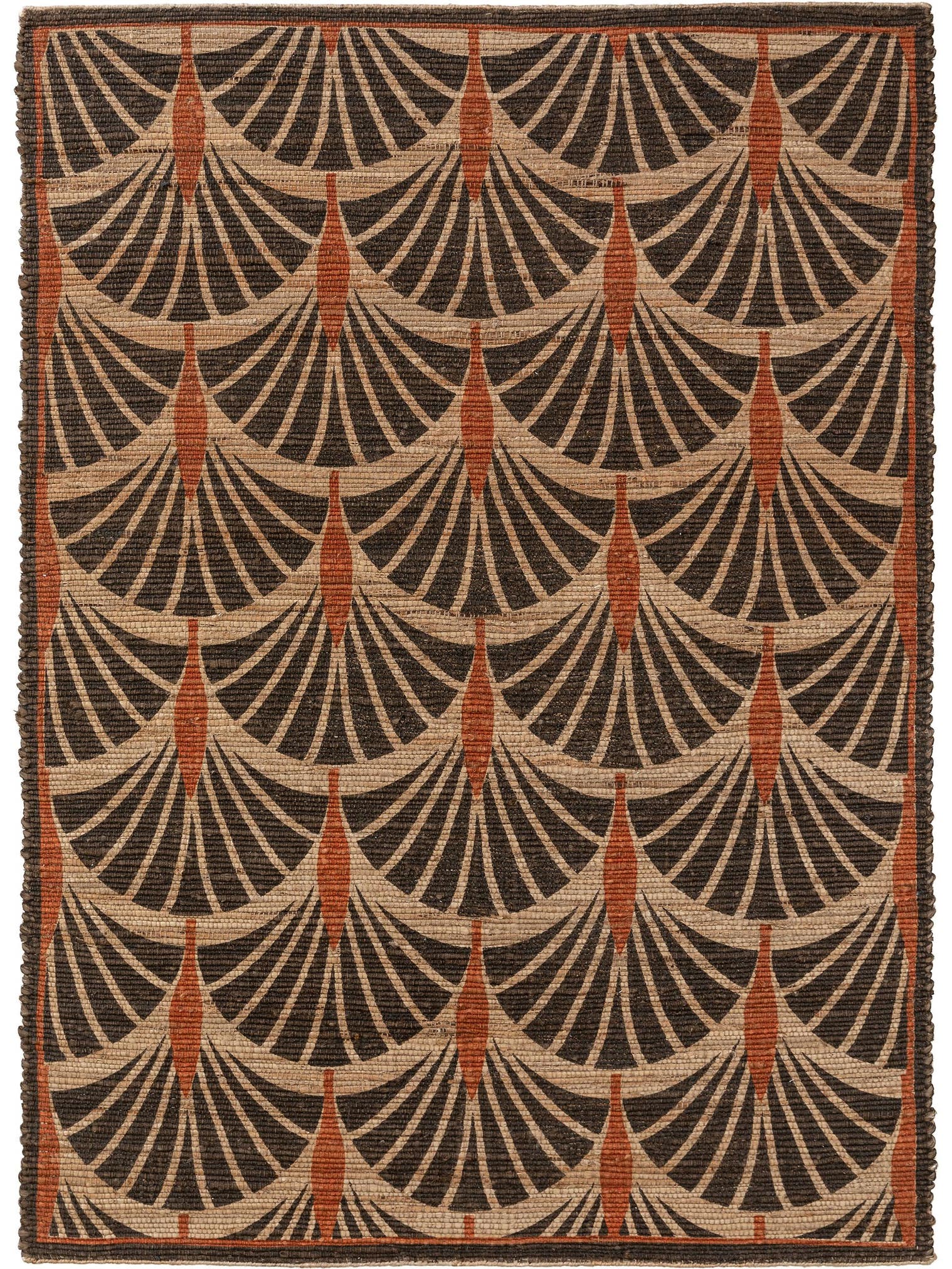 Rug made of 100% Jute in Brown with a 1- 5 mm high pile by benuta Pure