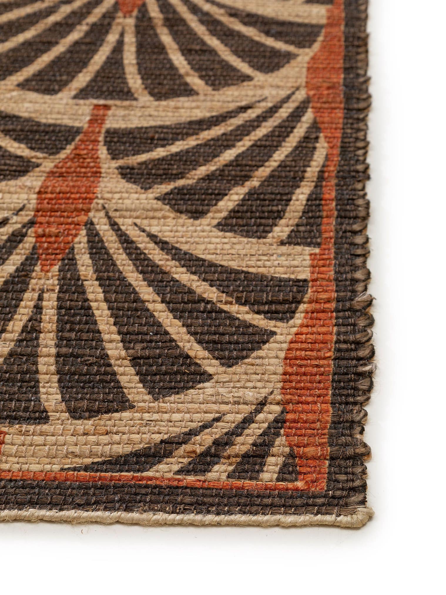 Rug made of 100% Jute in Brown with a 1- 5 mm high pile by benuta Pure