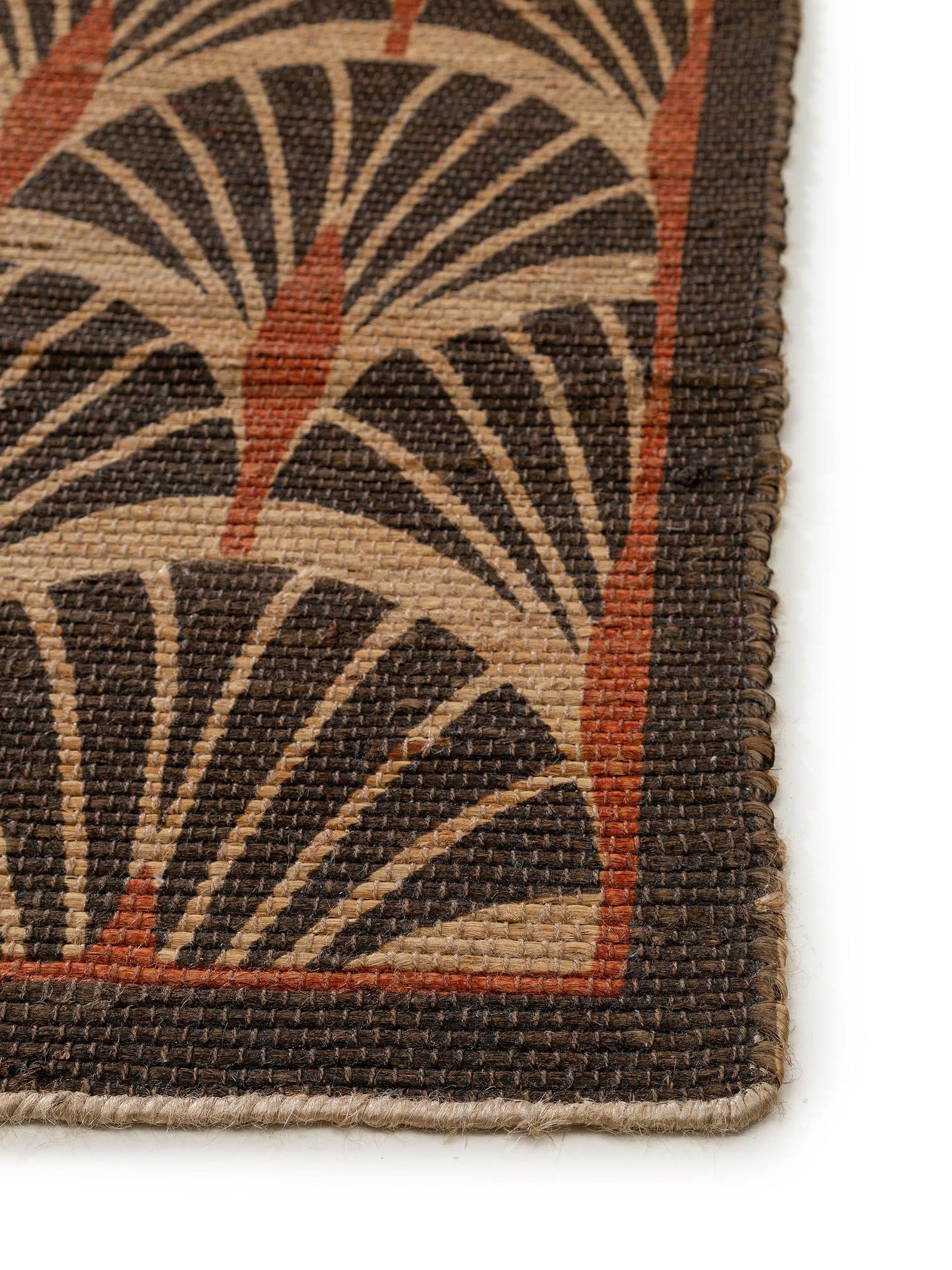 Rug made of 100% Jute in Brown with a 1- 5 mm high pile by benuta Pure