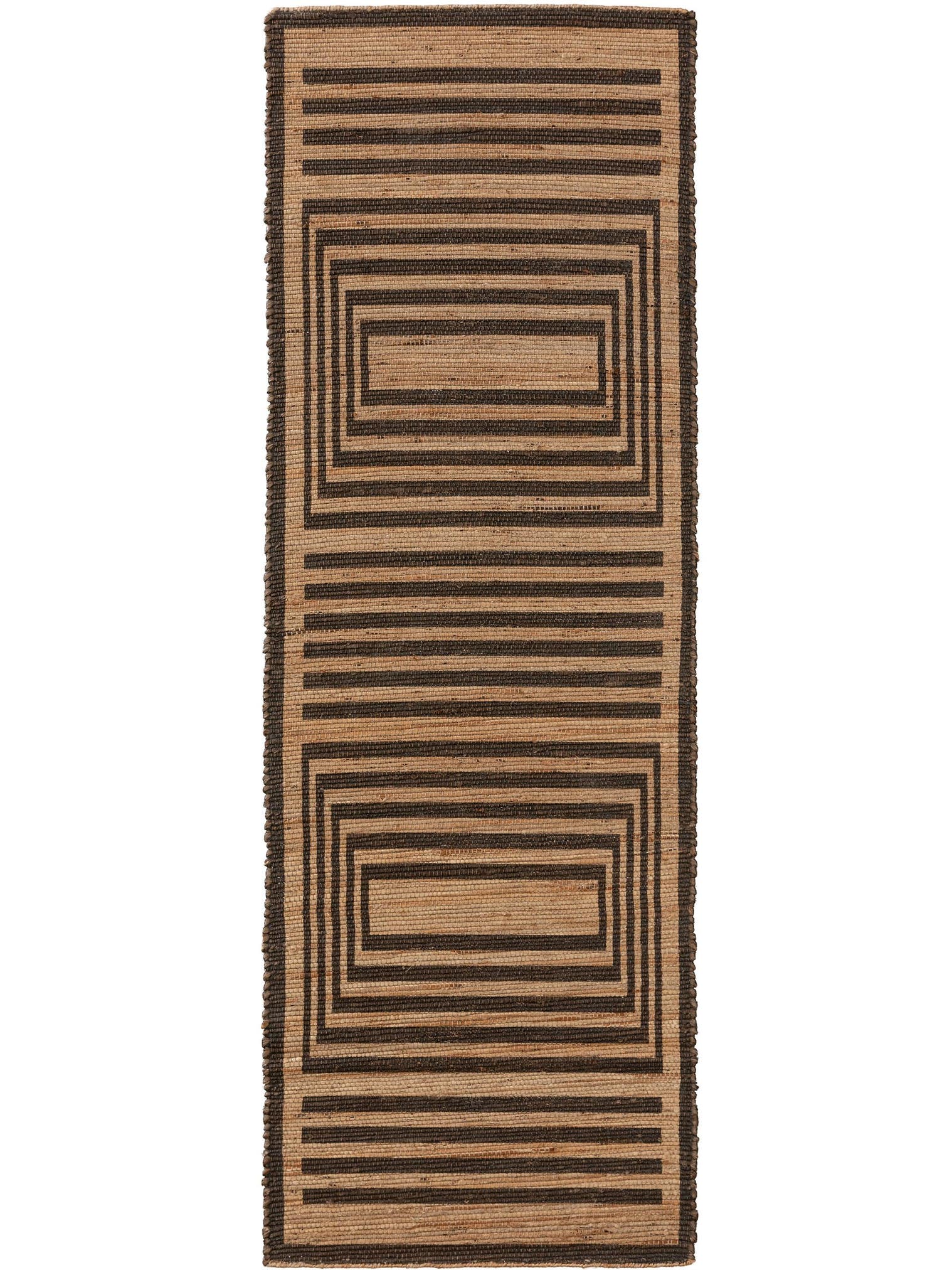Teppich aus 100% Jute in Braun mit bis 5 mm hohem Flor von benuta Pure