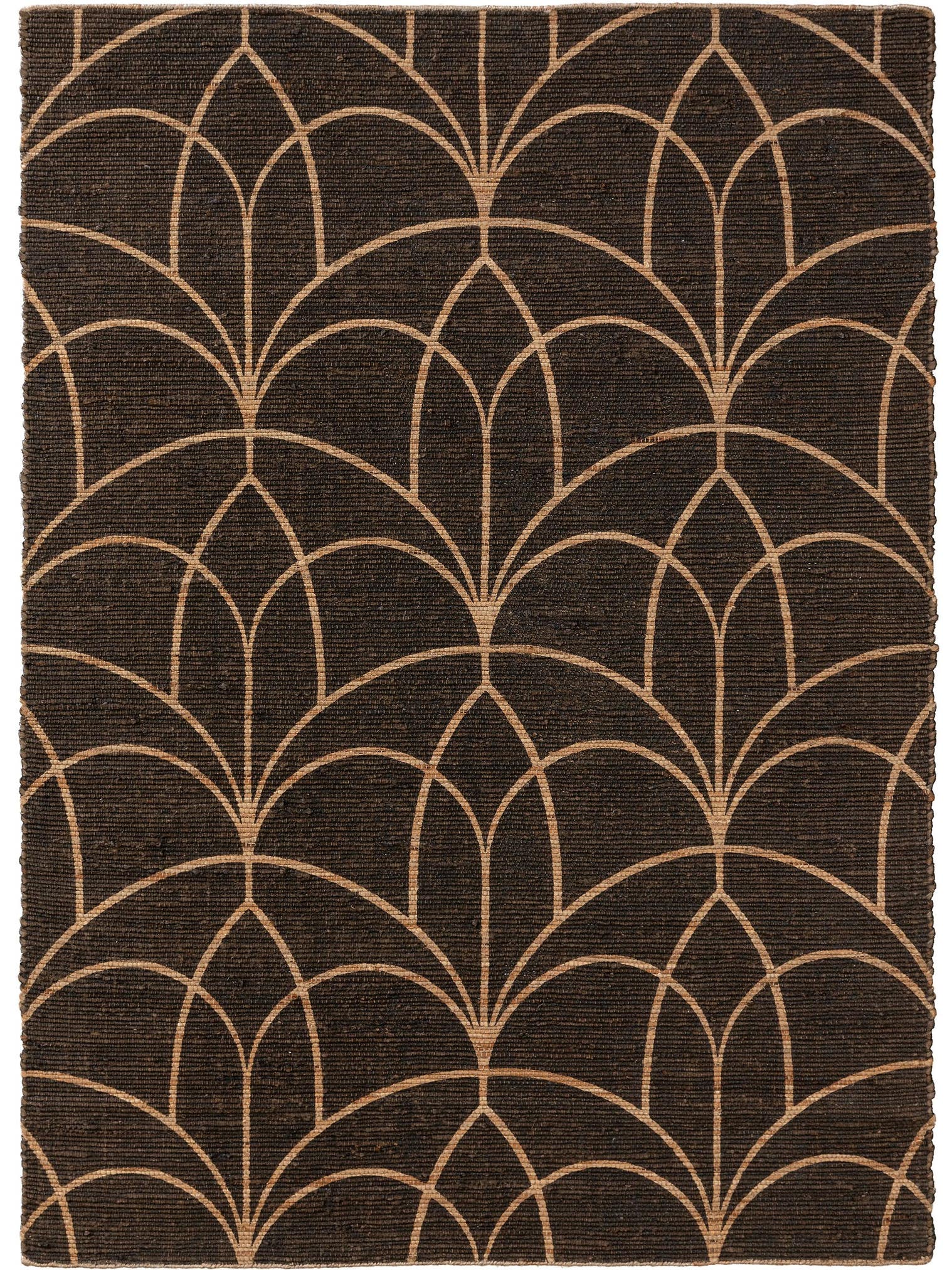 Rug made of 100% Jute in Brown with a 1- 5 mm high pile by benuta