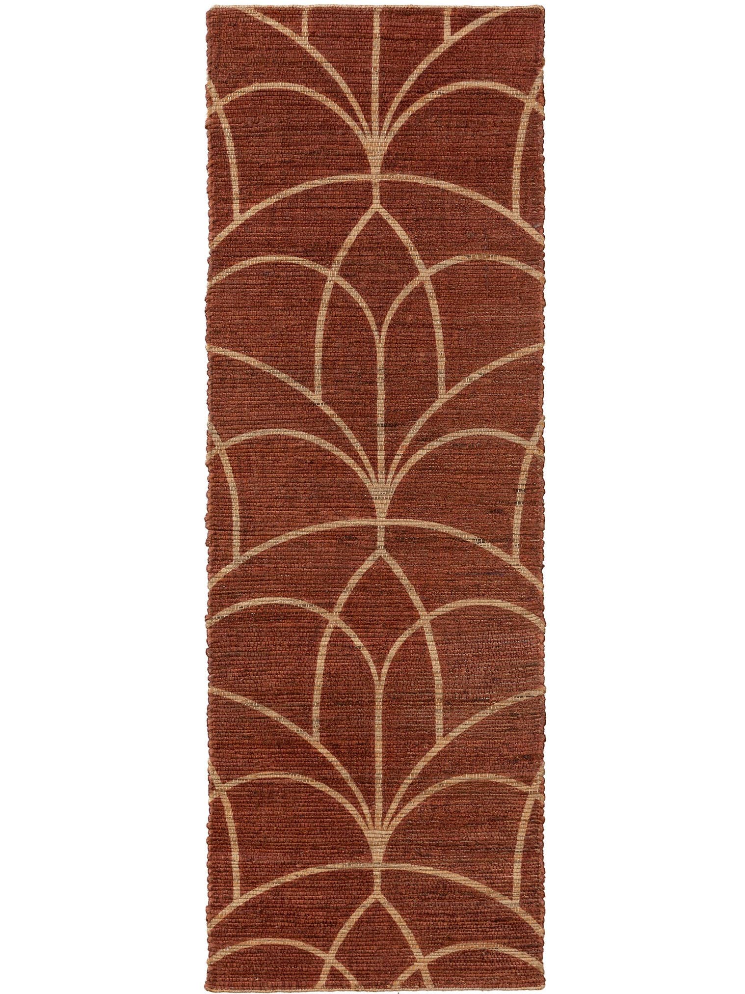 Teppich aus 100% Jute in Rot mit bis 5 mm hohem Flor von benuta