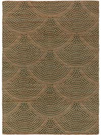 Juteteppich Baru Beige/Grün