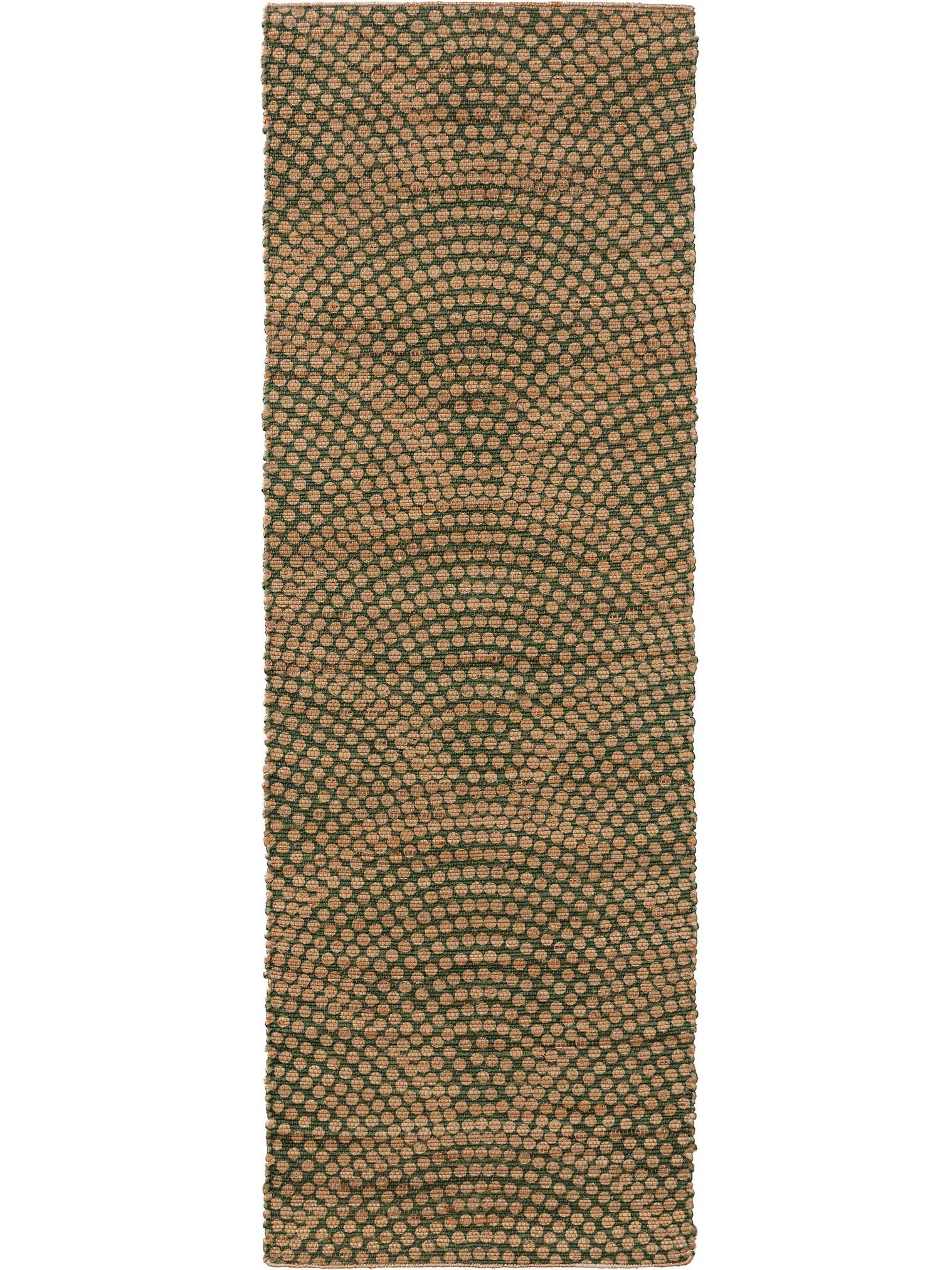 Rug made of 100% Jute in Green with a 1- 5 mm high pile by benuta Pure