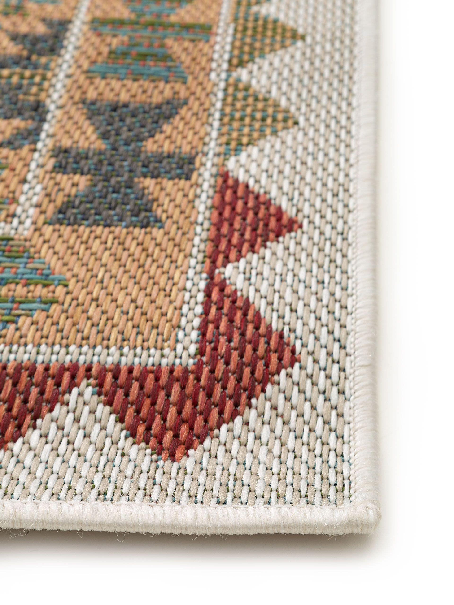 Tapete de 100% polipropileno em Multicolorido com pelo de até 5 mm de altura da benuta Nest