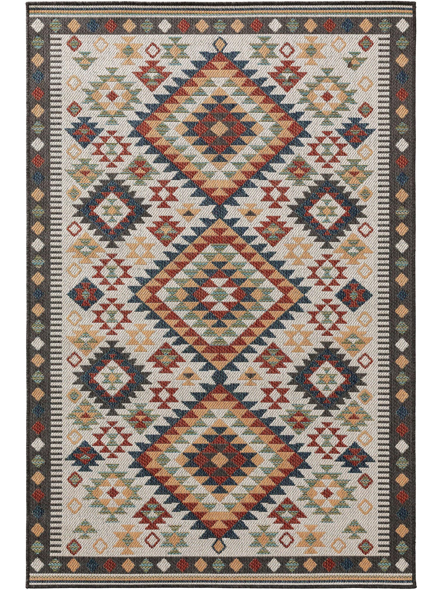 Tapete de 100% polipropileno em Multicolorido com pelo de até 5 mm de altura da benuta Nest