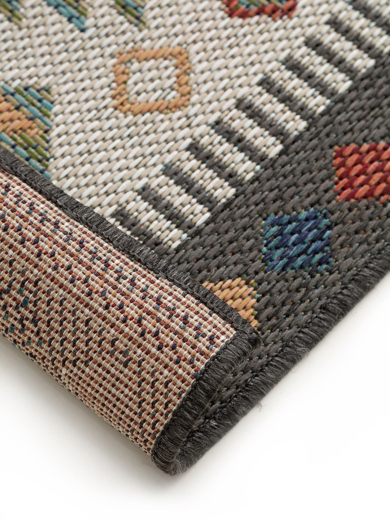 Tapete de 100% polipropileno em Multicolorido com pelo de até 5 mm de altura da benuta Nest