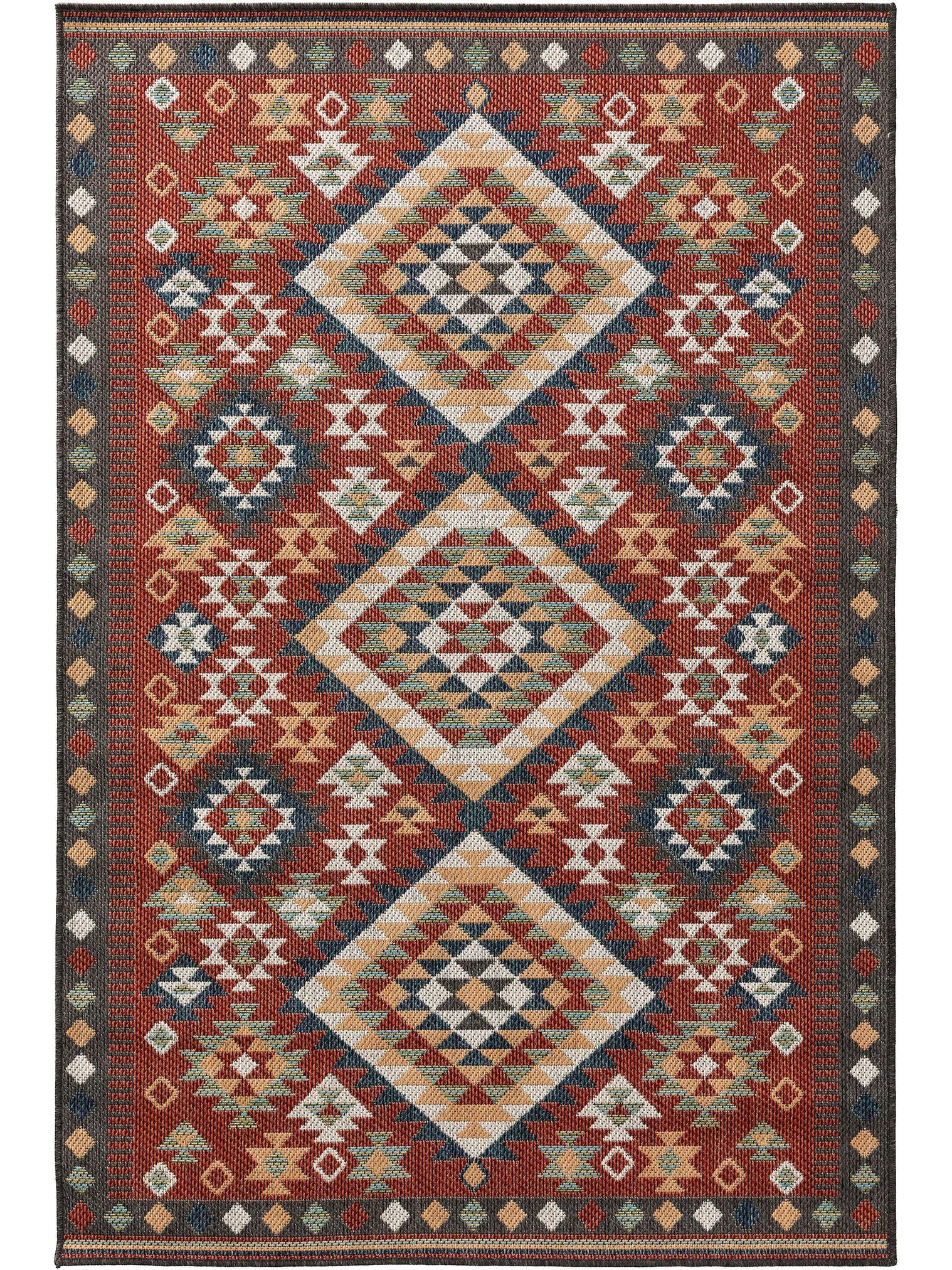 Teppich aus 100% Polypropylen in Rot mit bis 5 mm hohem Flor von benuta Nest