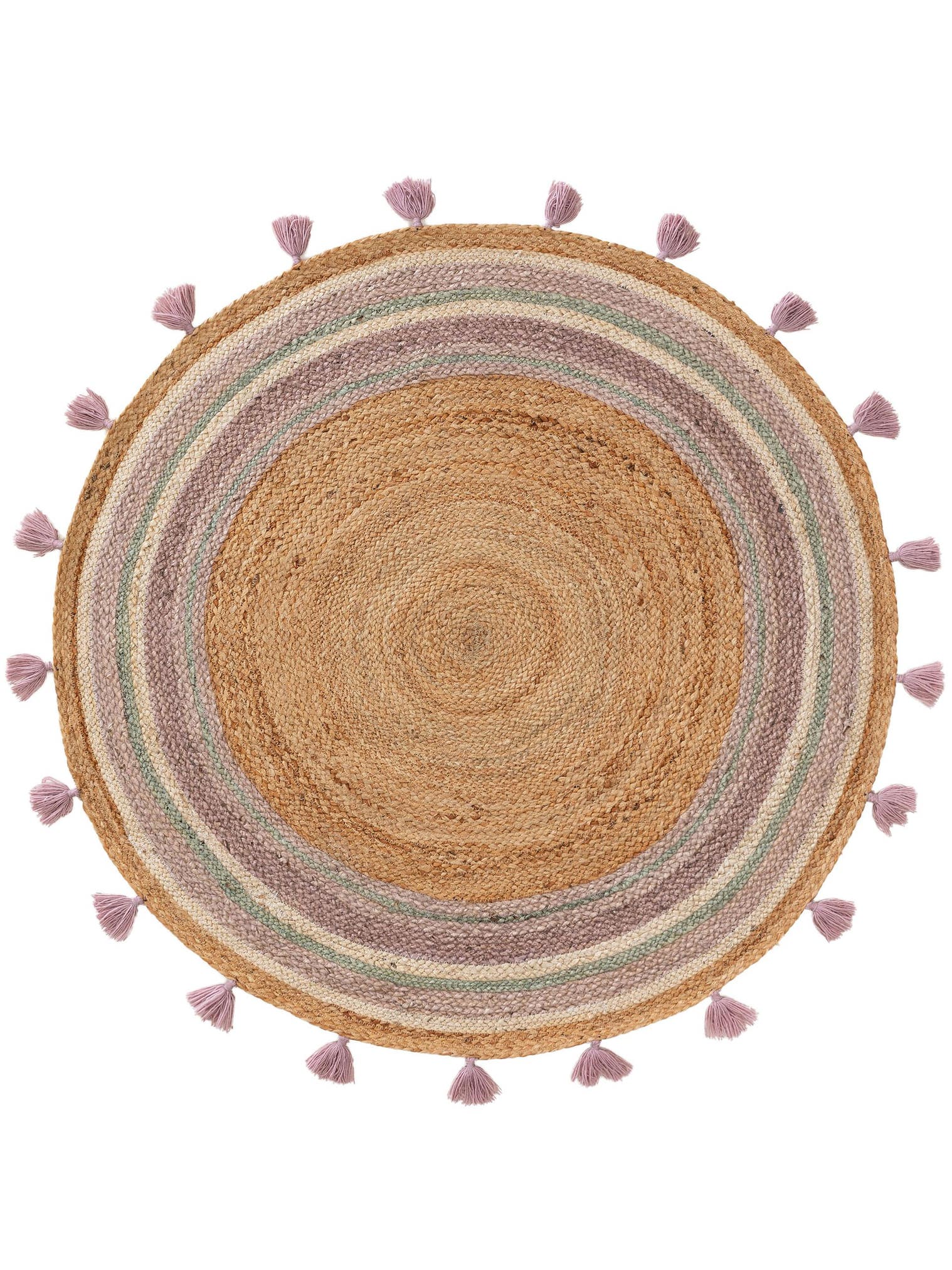 Teppich aus 100% Jute in Multicolor mit bis 5 mm hohem Flor von Lytte