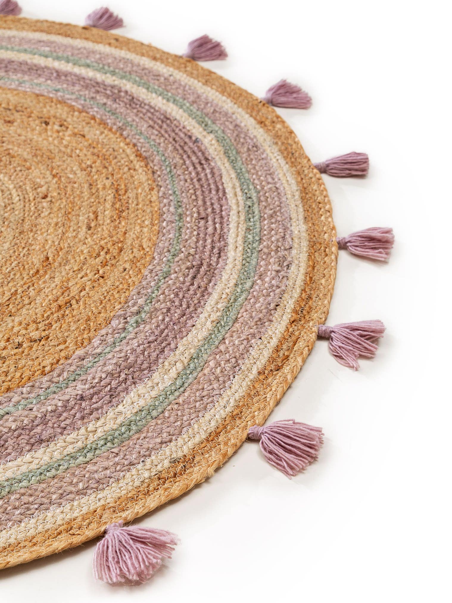 Teppich aus 100% Jute in Multicolor mit bis 5 mm hohem Flor von Lytte