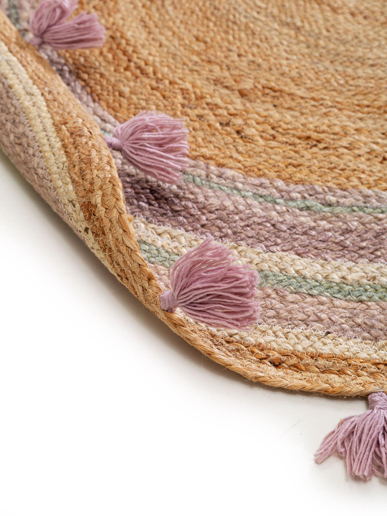 Teppich aus 100% Jute in Multicolor mit bis 5 mm hohem Flor von Lytte