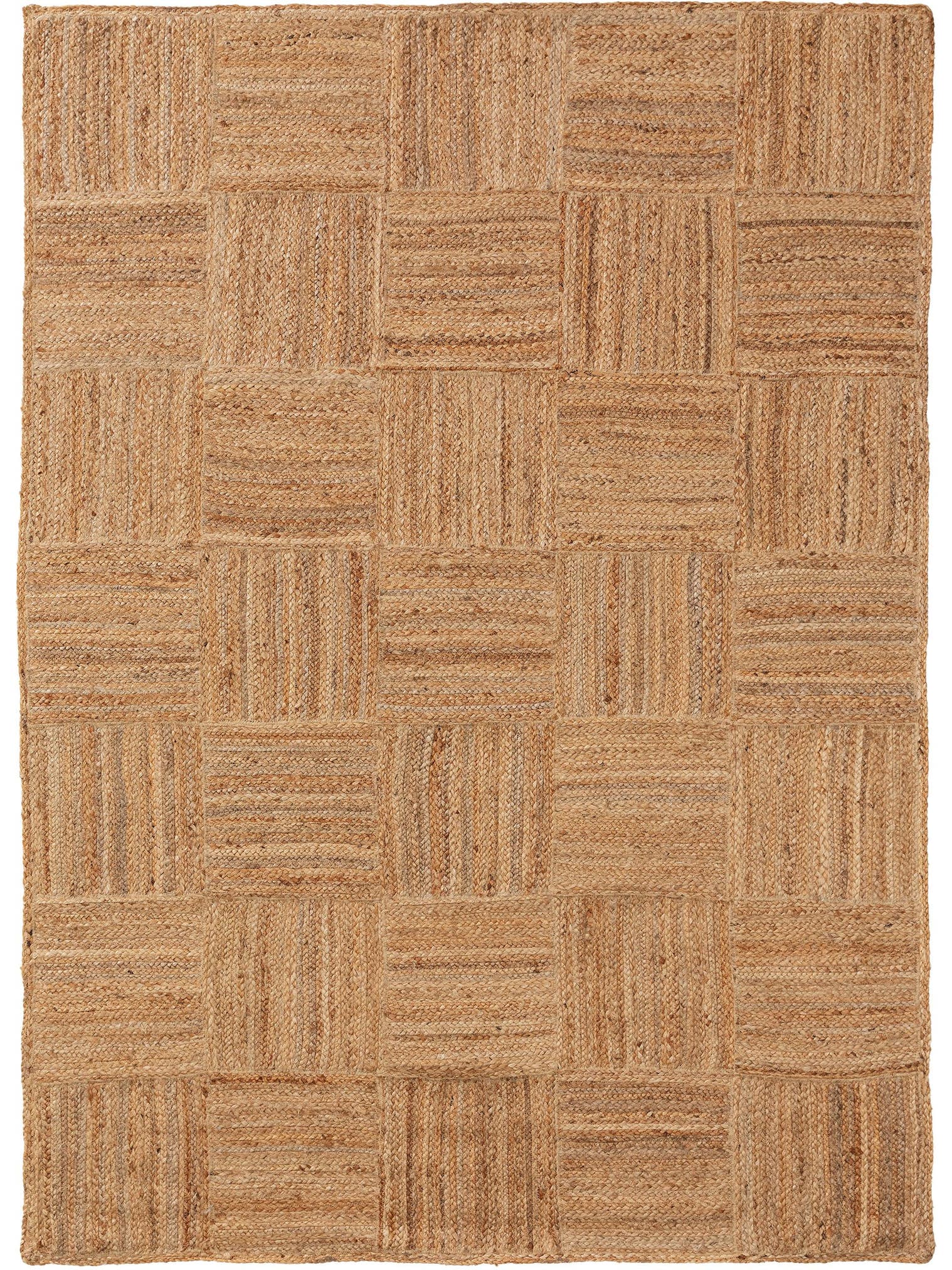 Matta av 100% Jute i Brun med 1- 5 mm hög lugg från benuta Pure