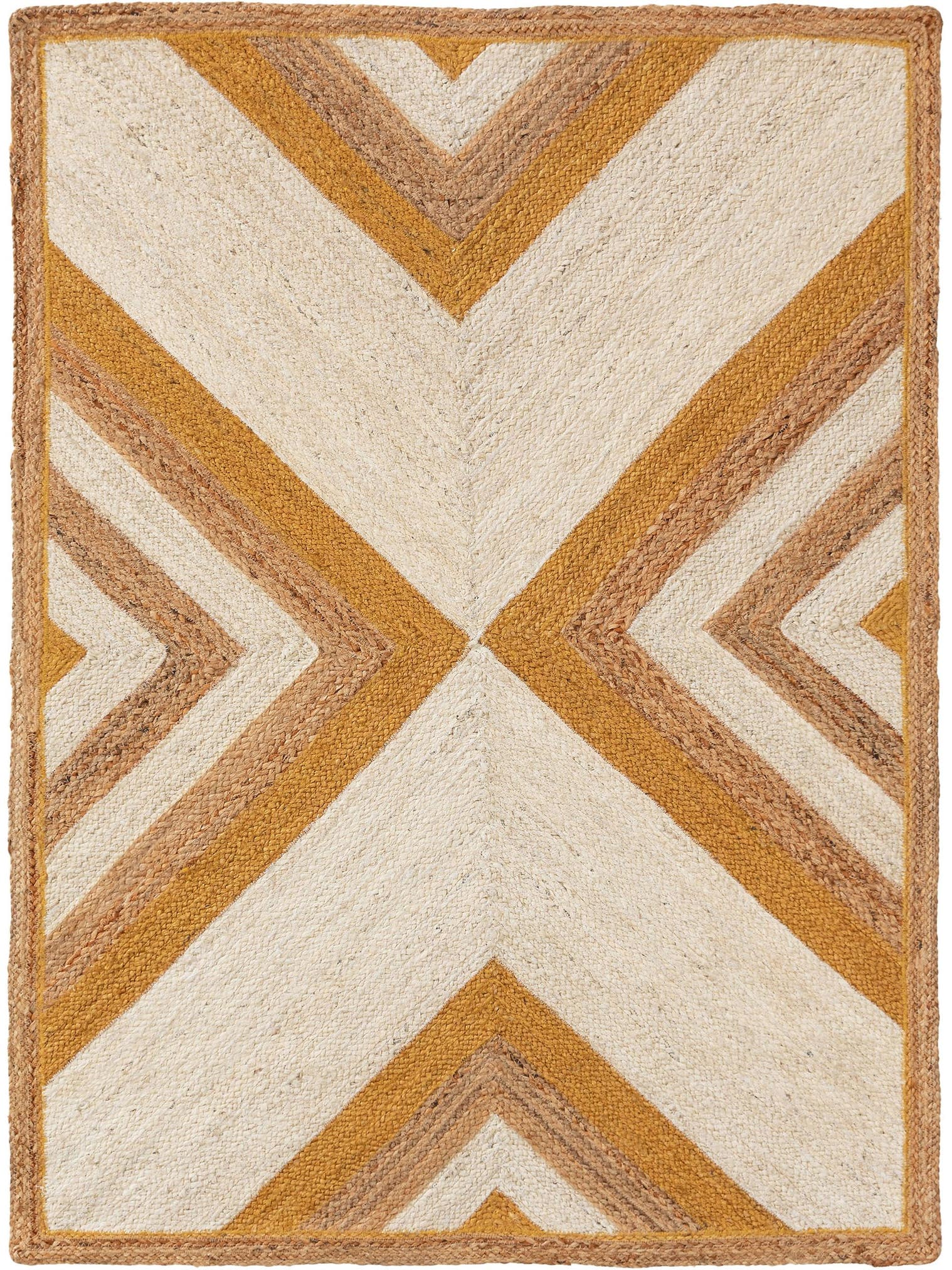 Matta av 100% Jute i Beige med 1- 5 mm hög lugg från Lytte