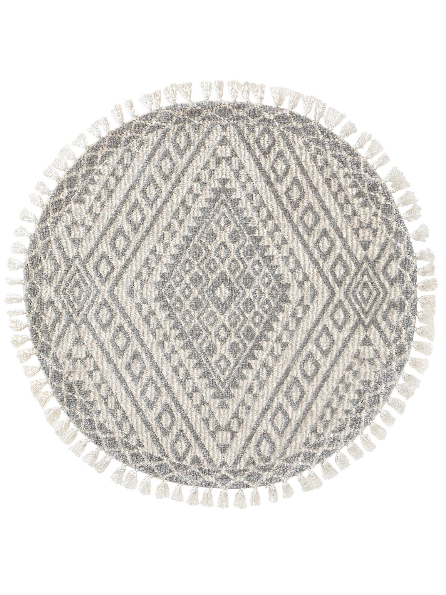 Tapijt van 100% Polyester (microfiber) in Grijs met een 6 - 10 mm hoge pool van benuta Nest