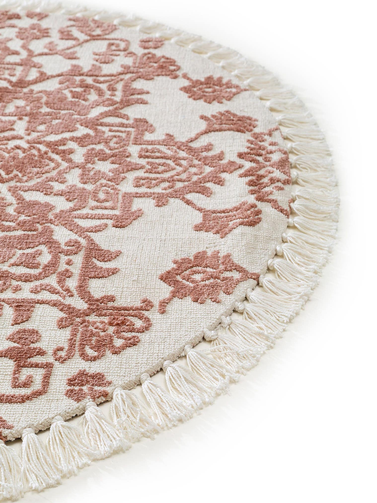 Rug made of 100% Polyester (Microfiber) in Red with a 6 - 10 mm high pile by benuta Nest