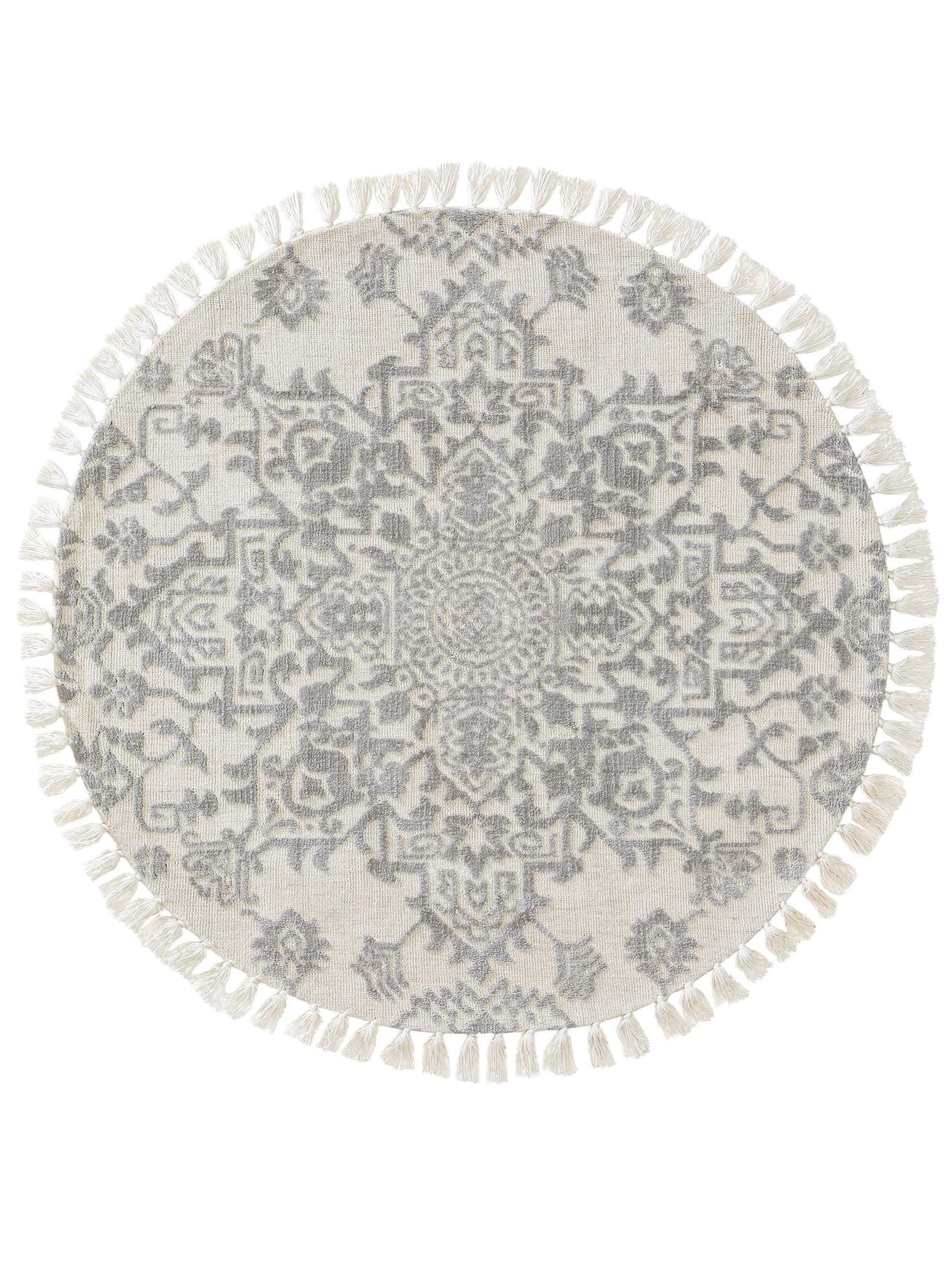 Teppich aus 100% Polyester (Mikrofaser) in Grau mit 6 bis 10 mm hohem Flor von benuta Nest