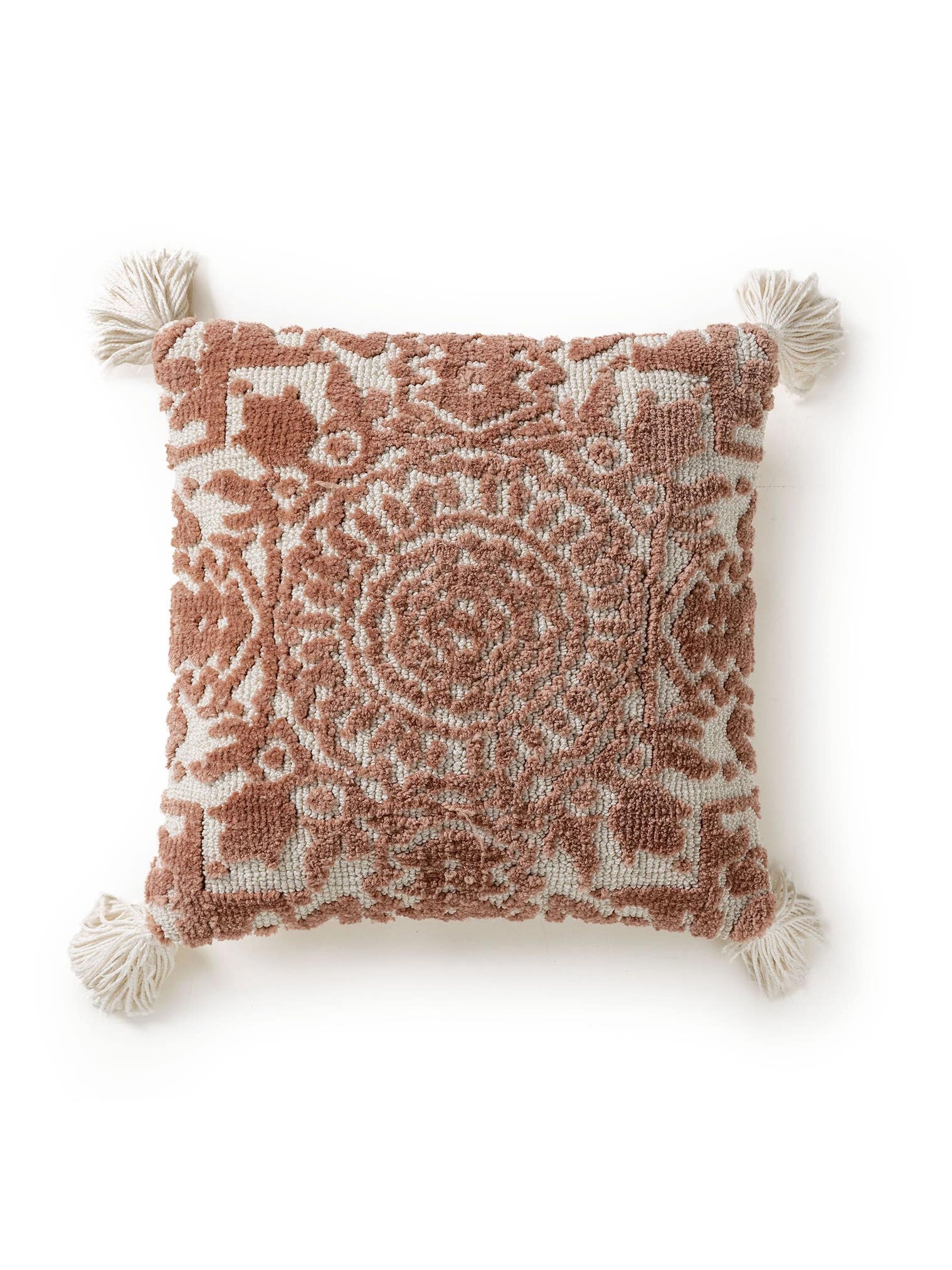 Örngott Elias Terracotta med Medfransar-design i 60% polyester, 40% Bomull från benuta Nest