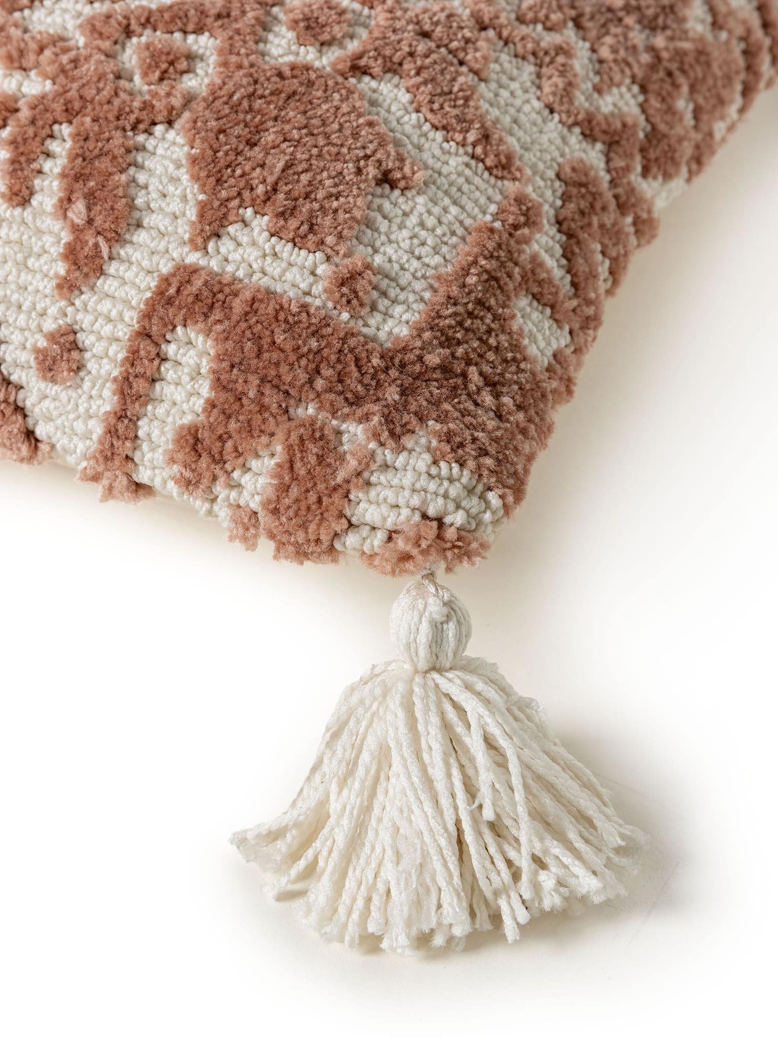 Örngott Elias Terracotta med Medfransar-design i 60% polyester, 40% Bomull från benuta Nest