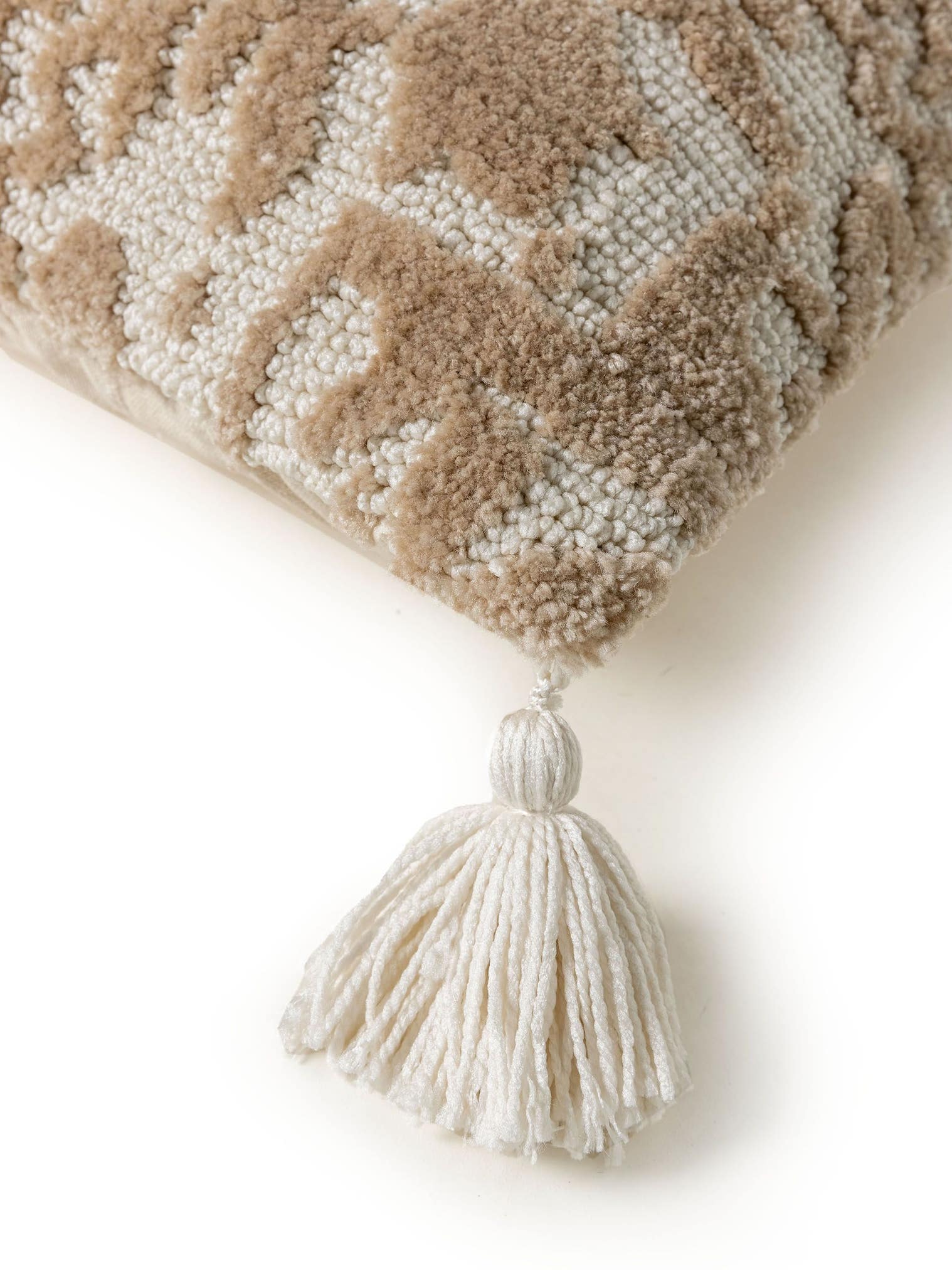 Kussensloop Elias Beige in Metfranjes-ontwerp van 60% Polyester, 40% Katoen door benuta Nest