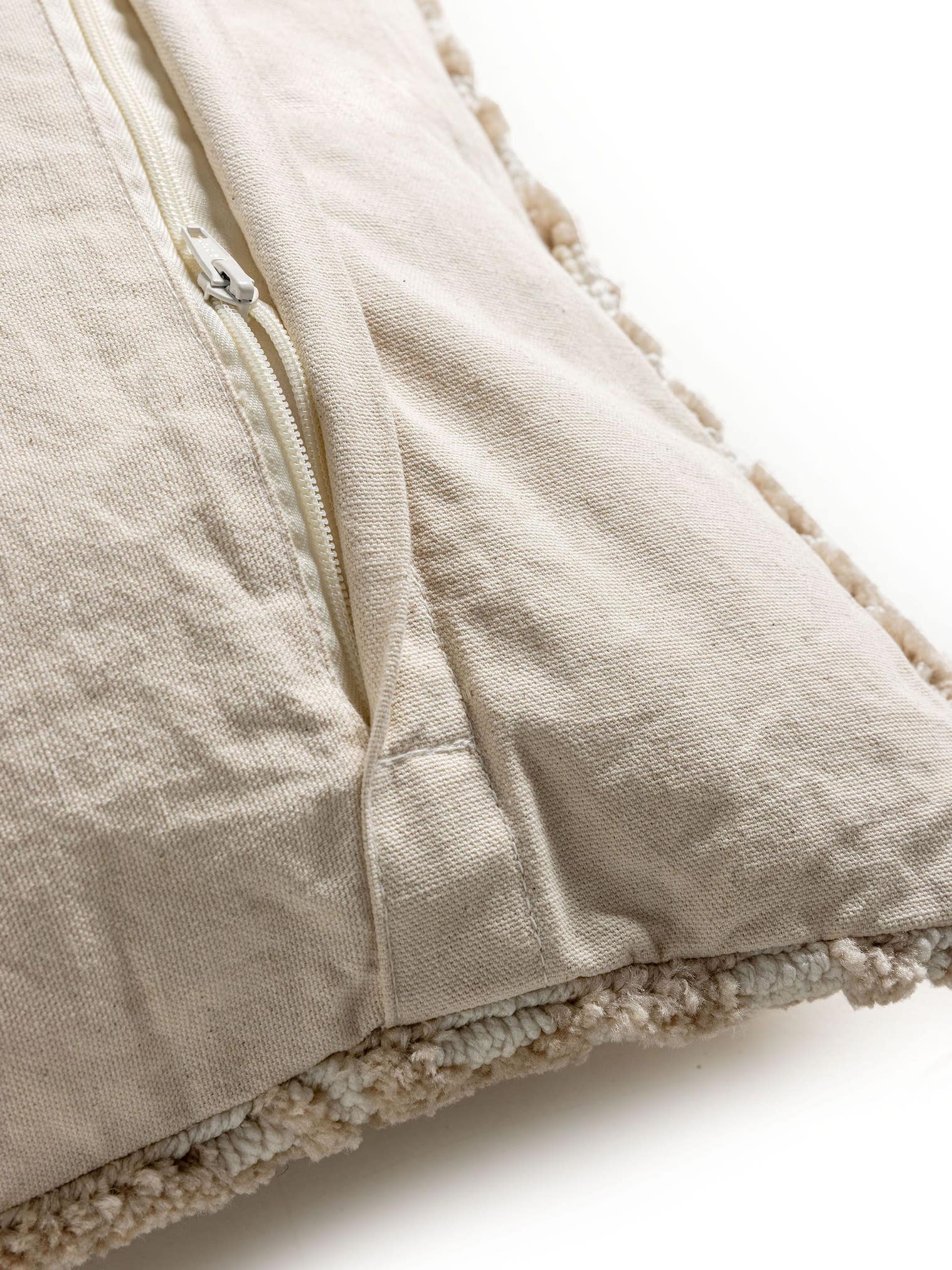 Kussensloop Elias Beige in Metfranjes-ontwerp van 60% Polyester, 40% Katoen door benuta Nest