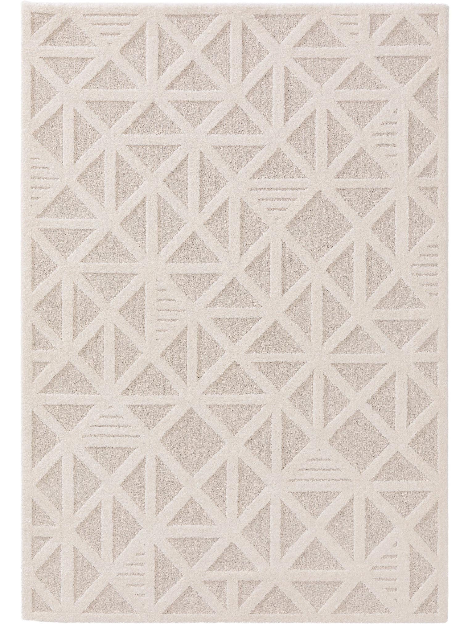 Rug made of 60% Polypropylene, 40% Polyester in Beige with a 11 - 20 mm high pile by benuta Nest