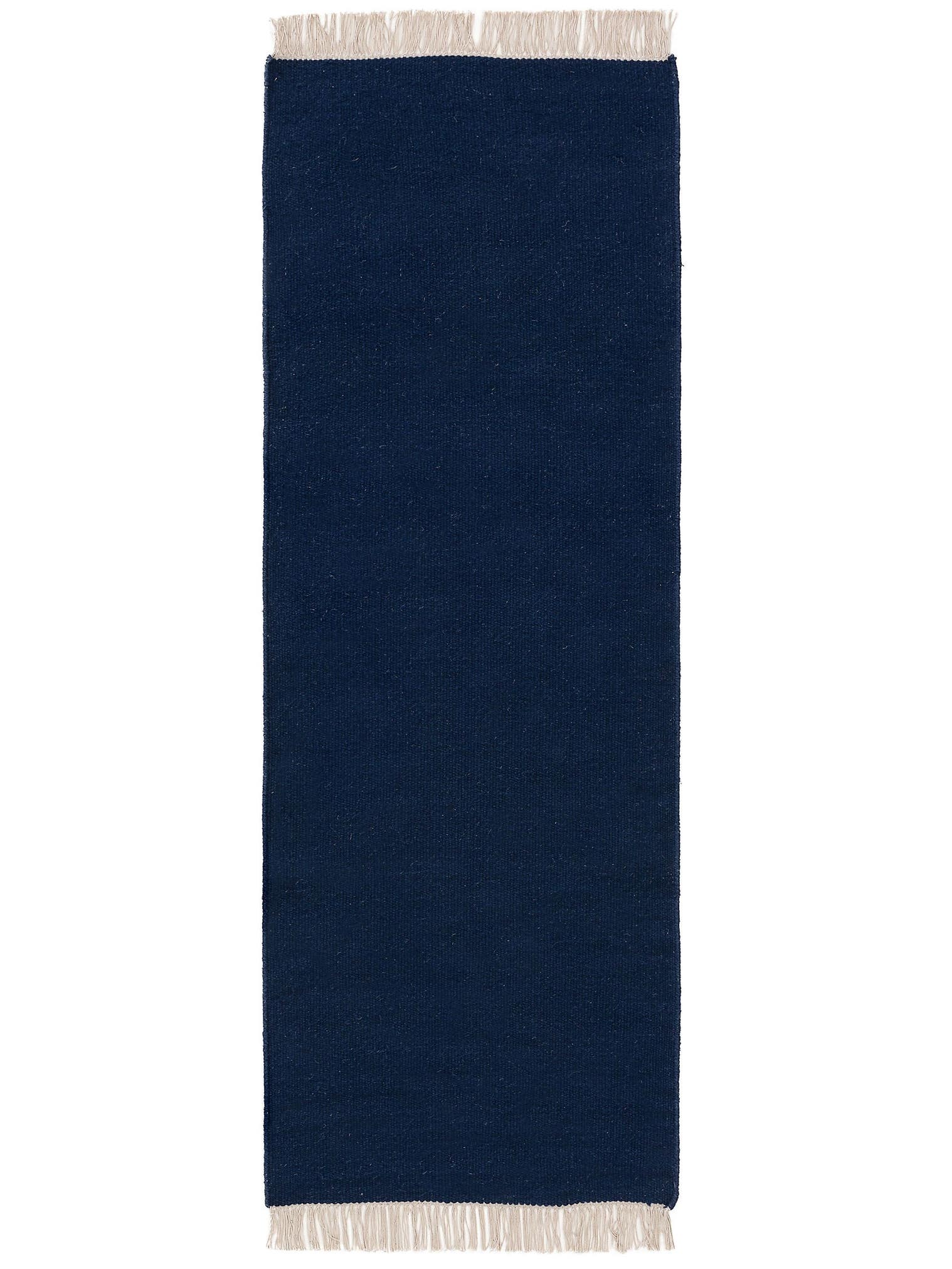 Teppich aus 80% Wolle, 20% Baumwolle in Blau mit bis 5 mm hohem Flor von benuta Pop