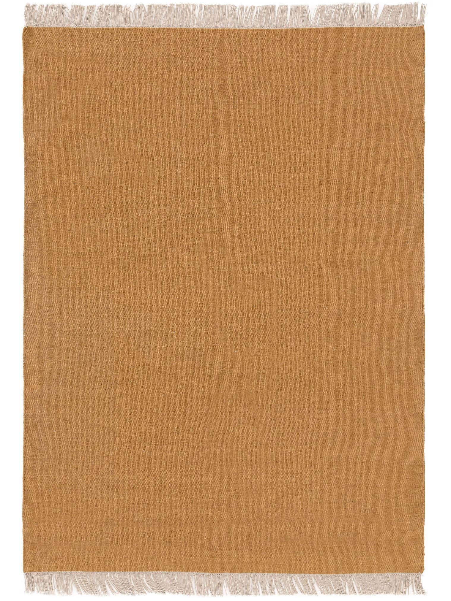 Rug made of 80% wool, 20% cotton in Yellow with a 1- 5 mm high pile by benuta Pop