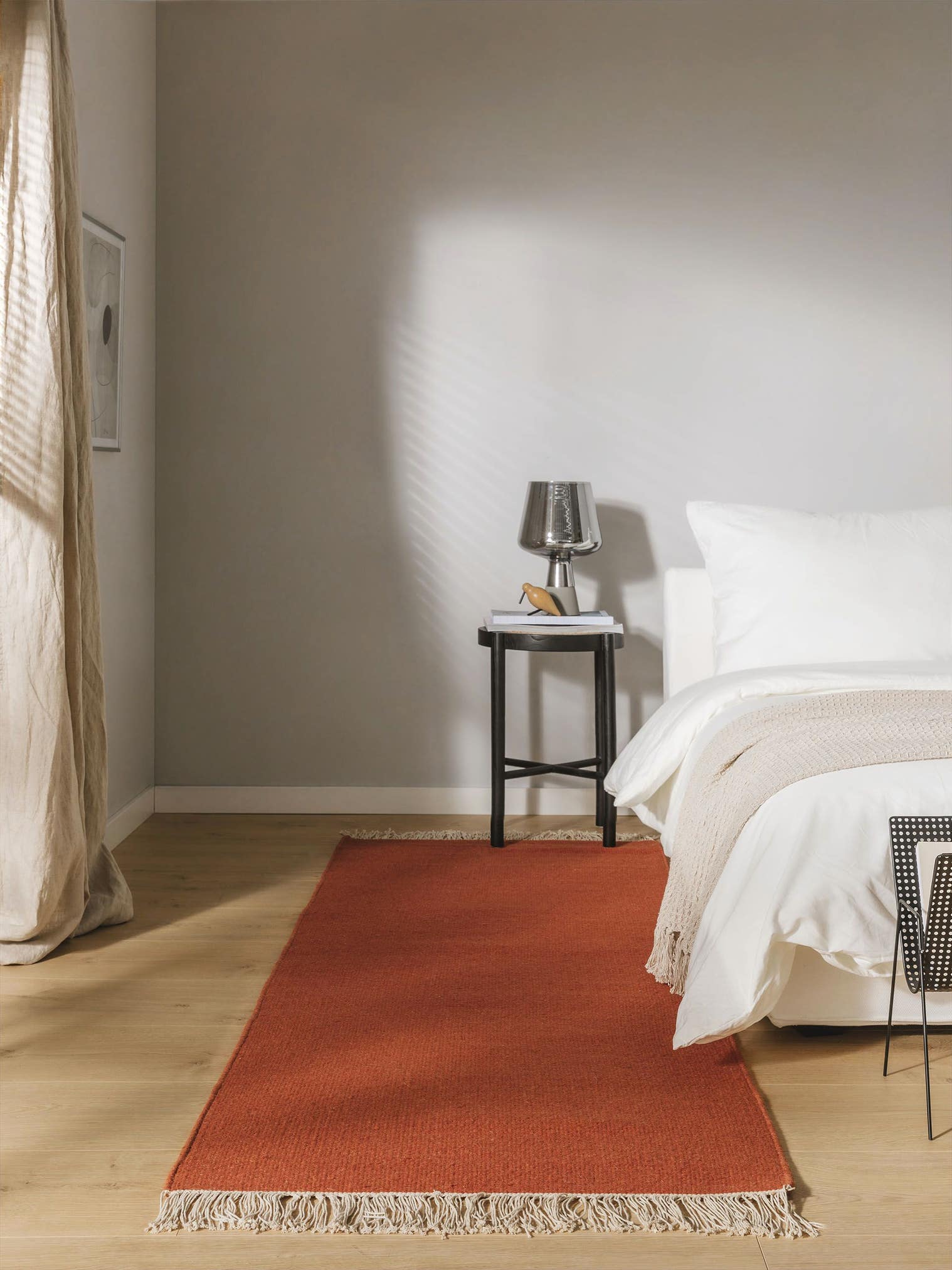Teppich aus 80% Wolle, 20% Baumwolle in Orange mit bis 5 mm hohem Flor von benuta Pop