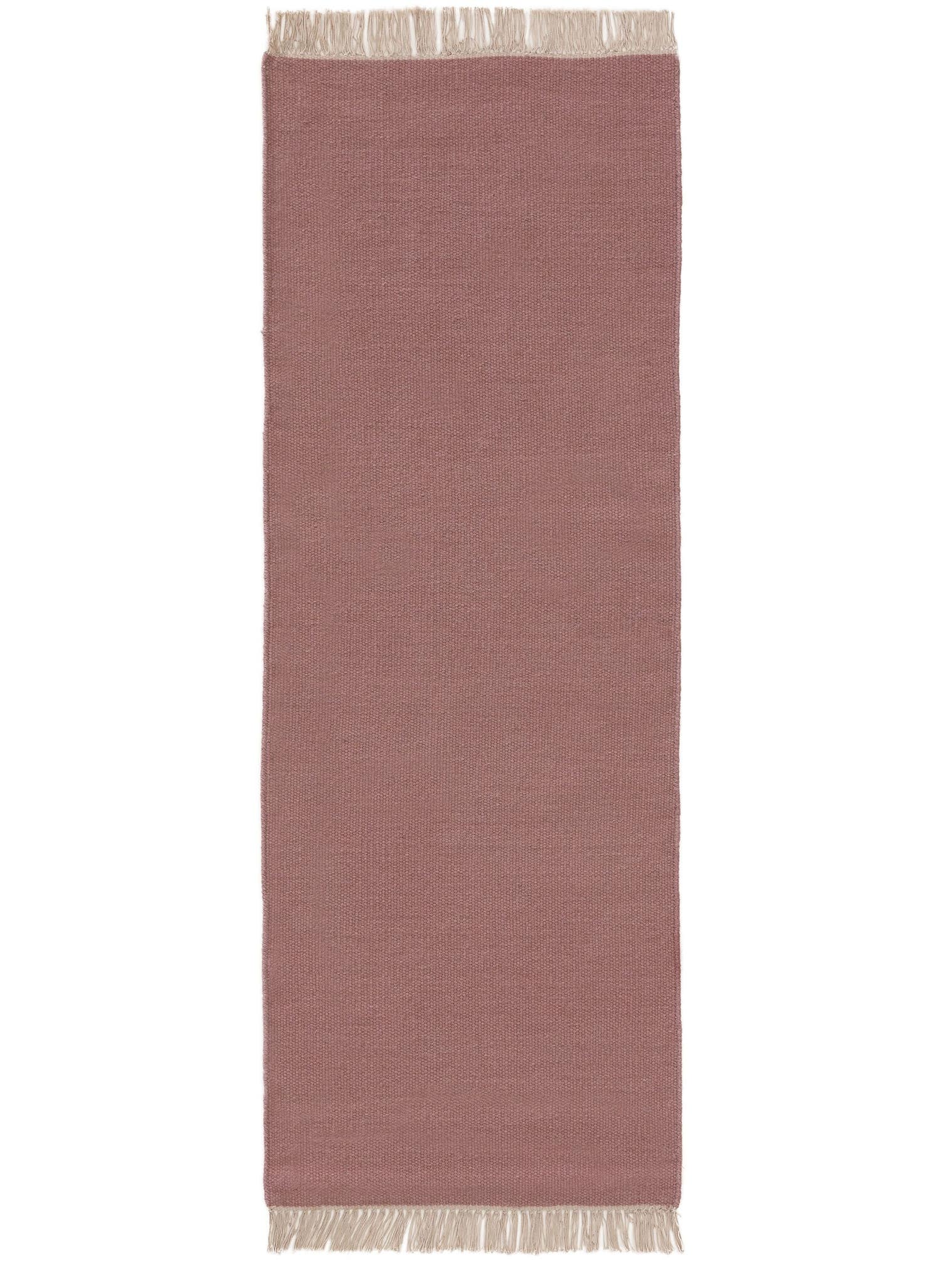 Rug made of 80% wool, 20% cotton in Pink with a 1- 5 mm high pile by benuta Pop
