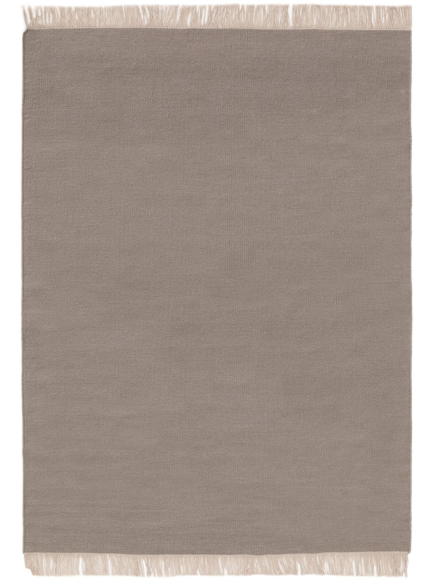 Rug made of 80% wool, 20% cotton in Grey with a 1- 5 mm high pile by benuta Pop