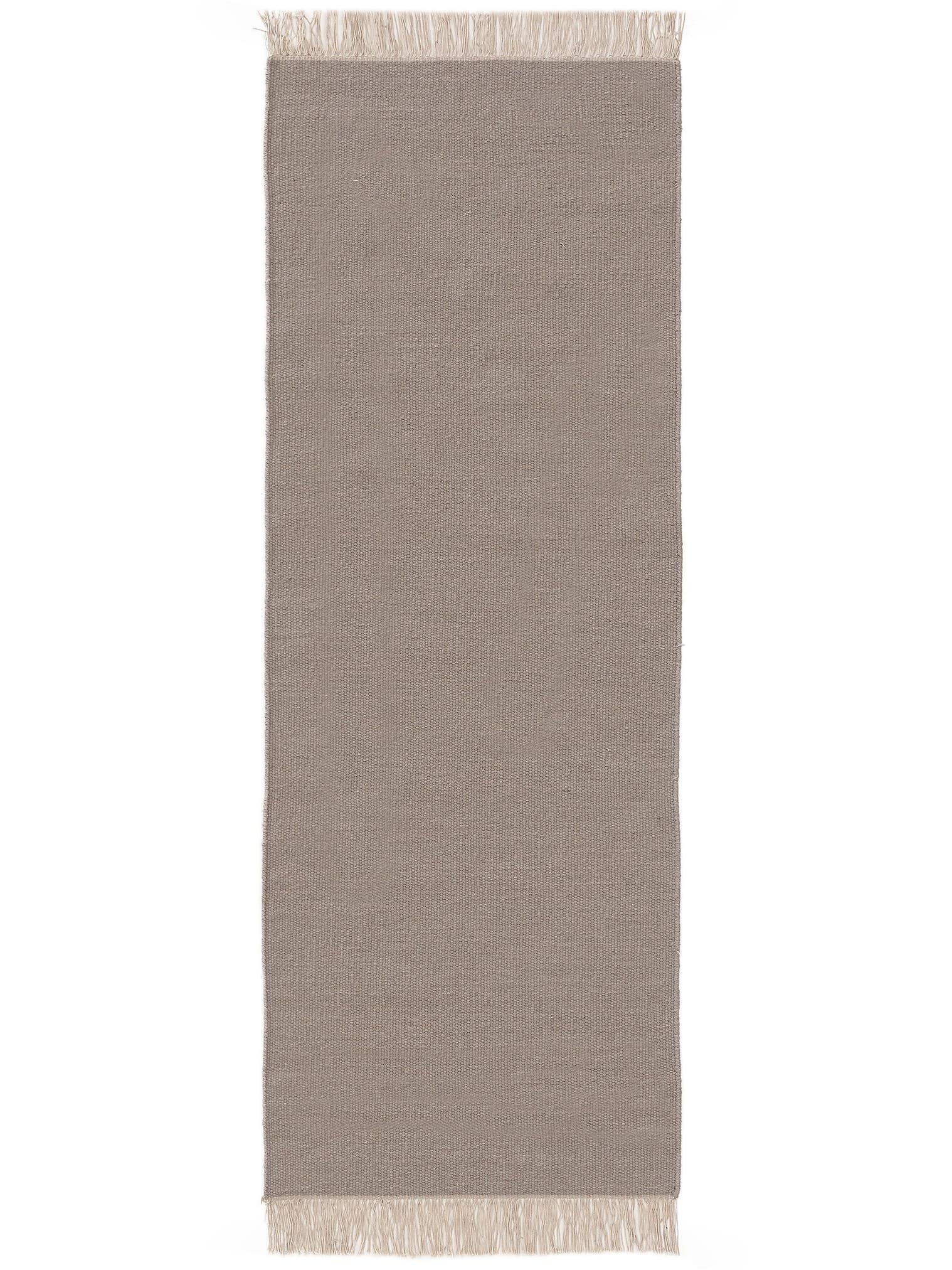Teppich aus 80% Wolle, 20% Baumwolle in Grau mit bis 5 mm hohem Flor von benuta Pop