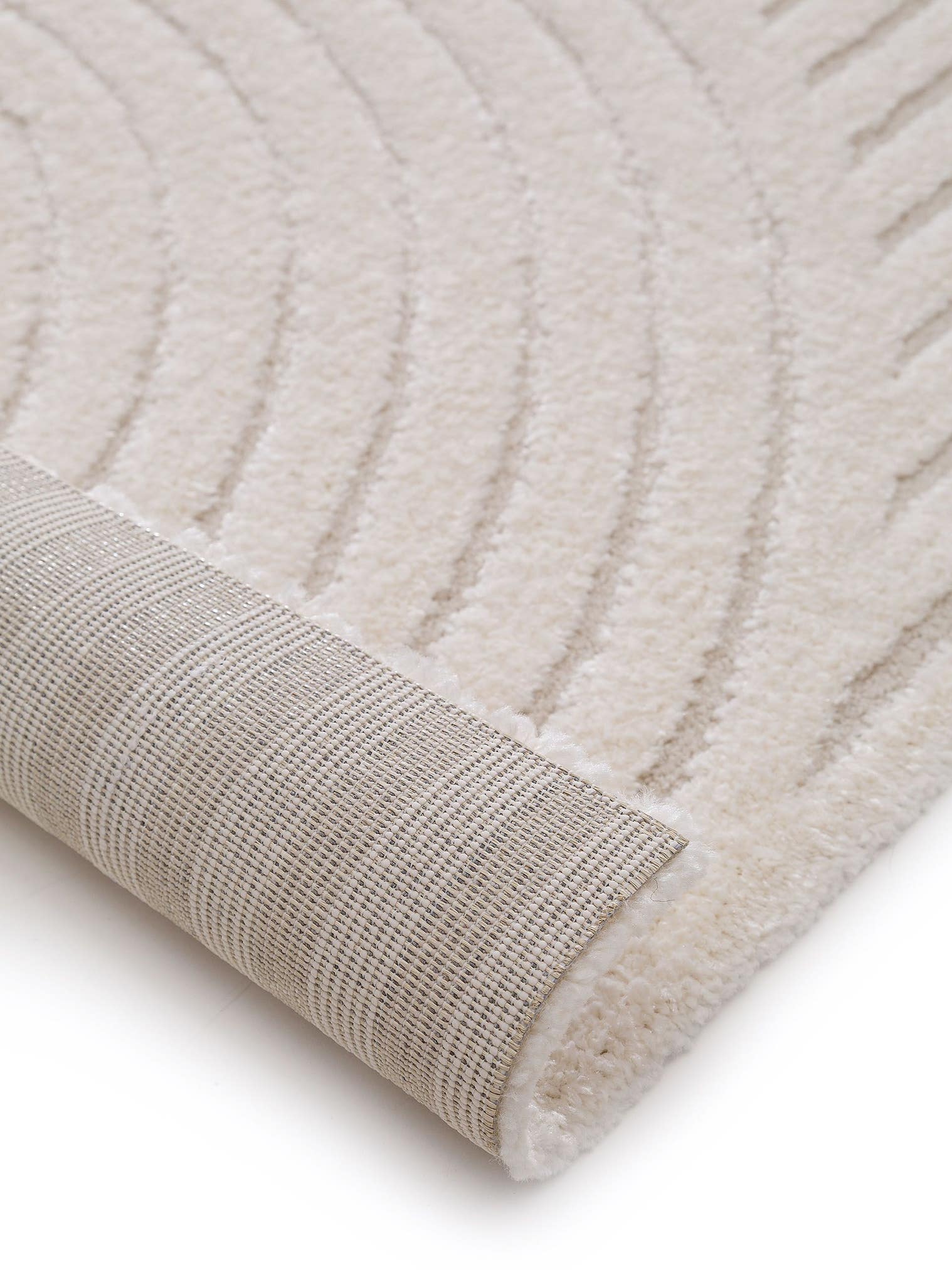Teppe av 60 % polypropylen, 40 % polyester i Beige med 11 til 20 mm høy lugg fra benuta Nest