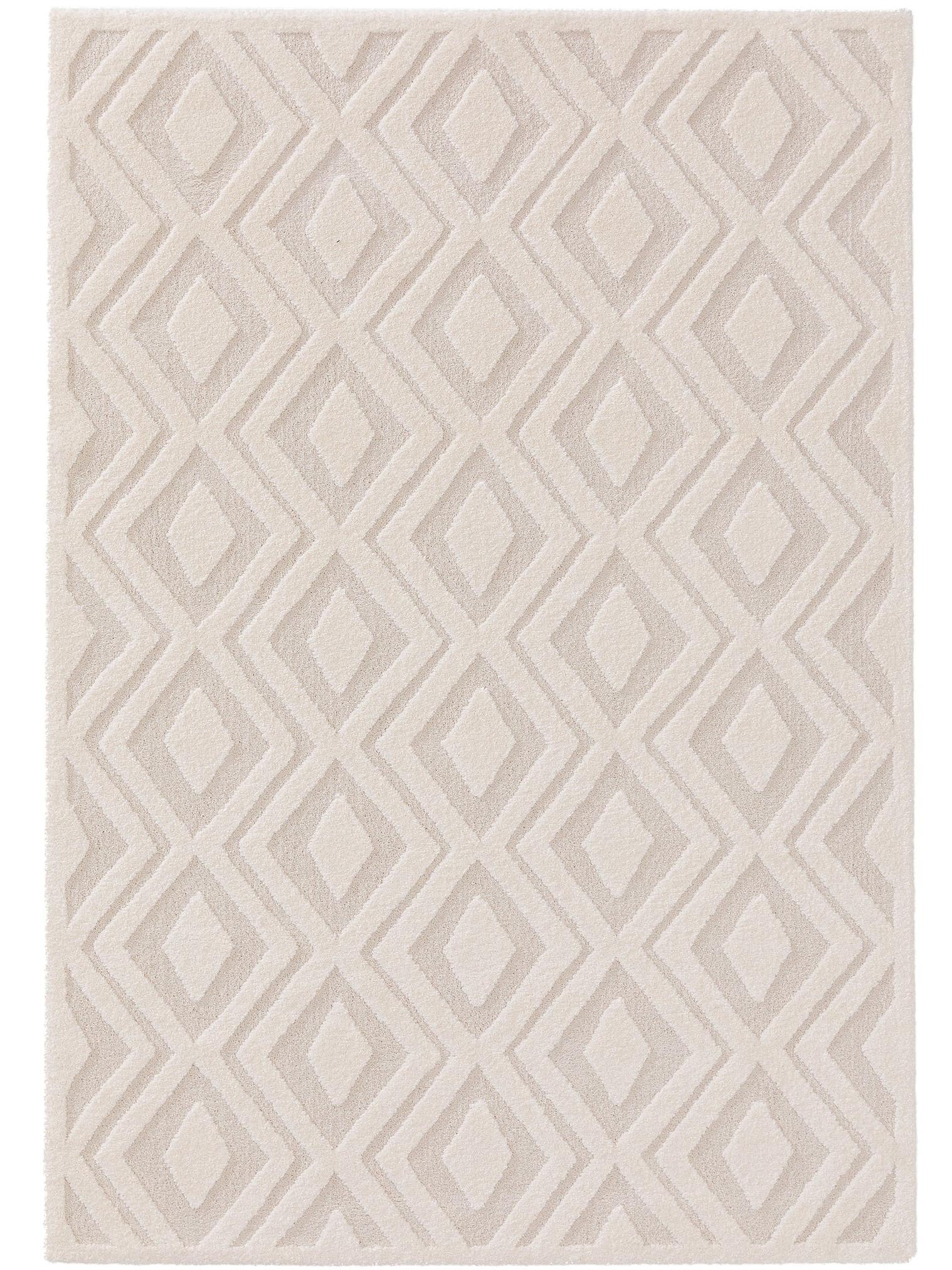Tæppe af 60% polypropylen, 40% polyester i Beige med 11 - 20 mm høj luv fra benuta Nest