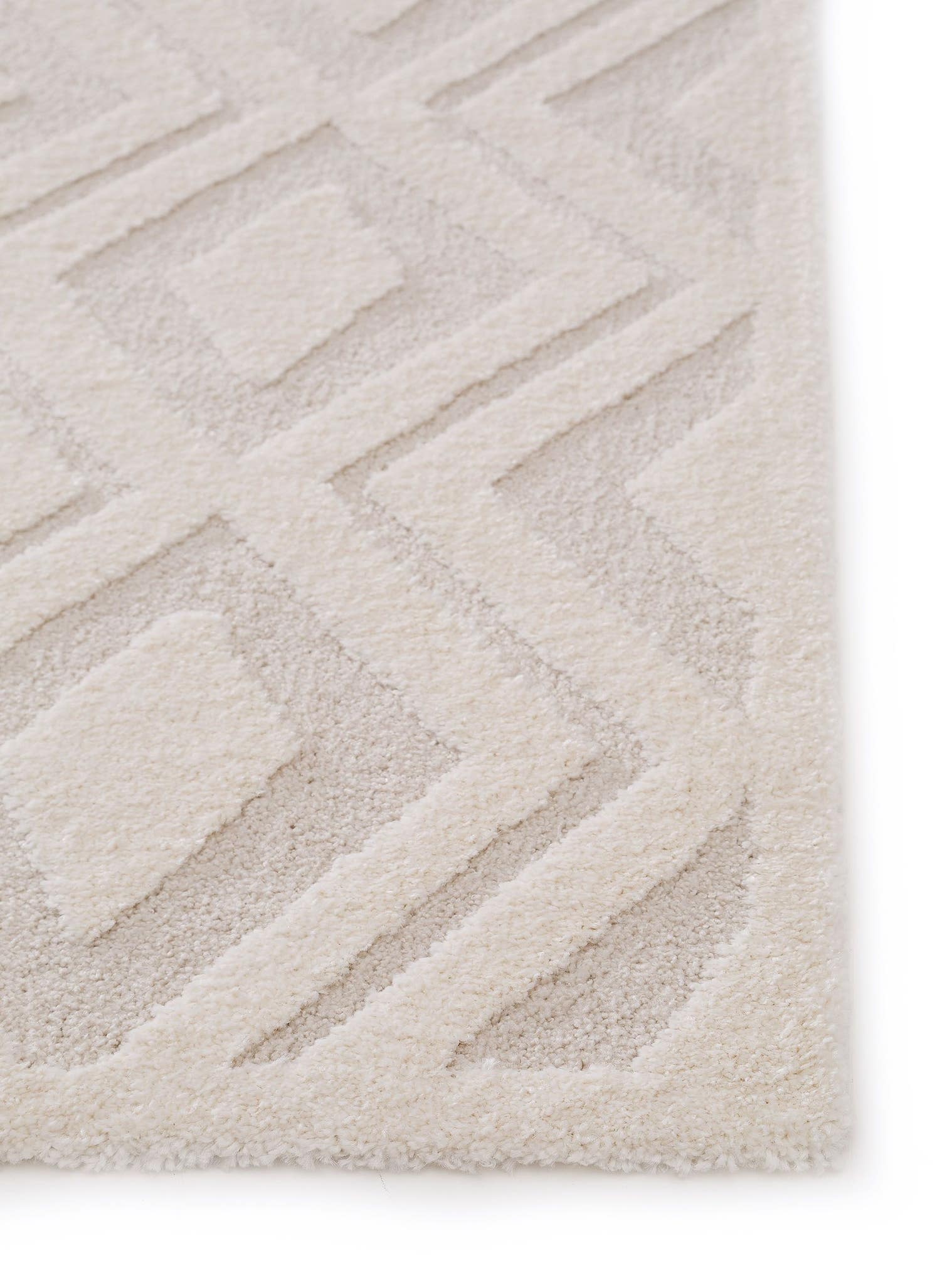Tæppe af 60% polypropylen, 40% polyester i Beige med 11 - 20 mm høj luv fra benuta Nest