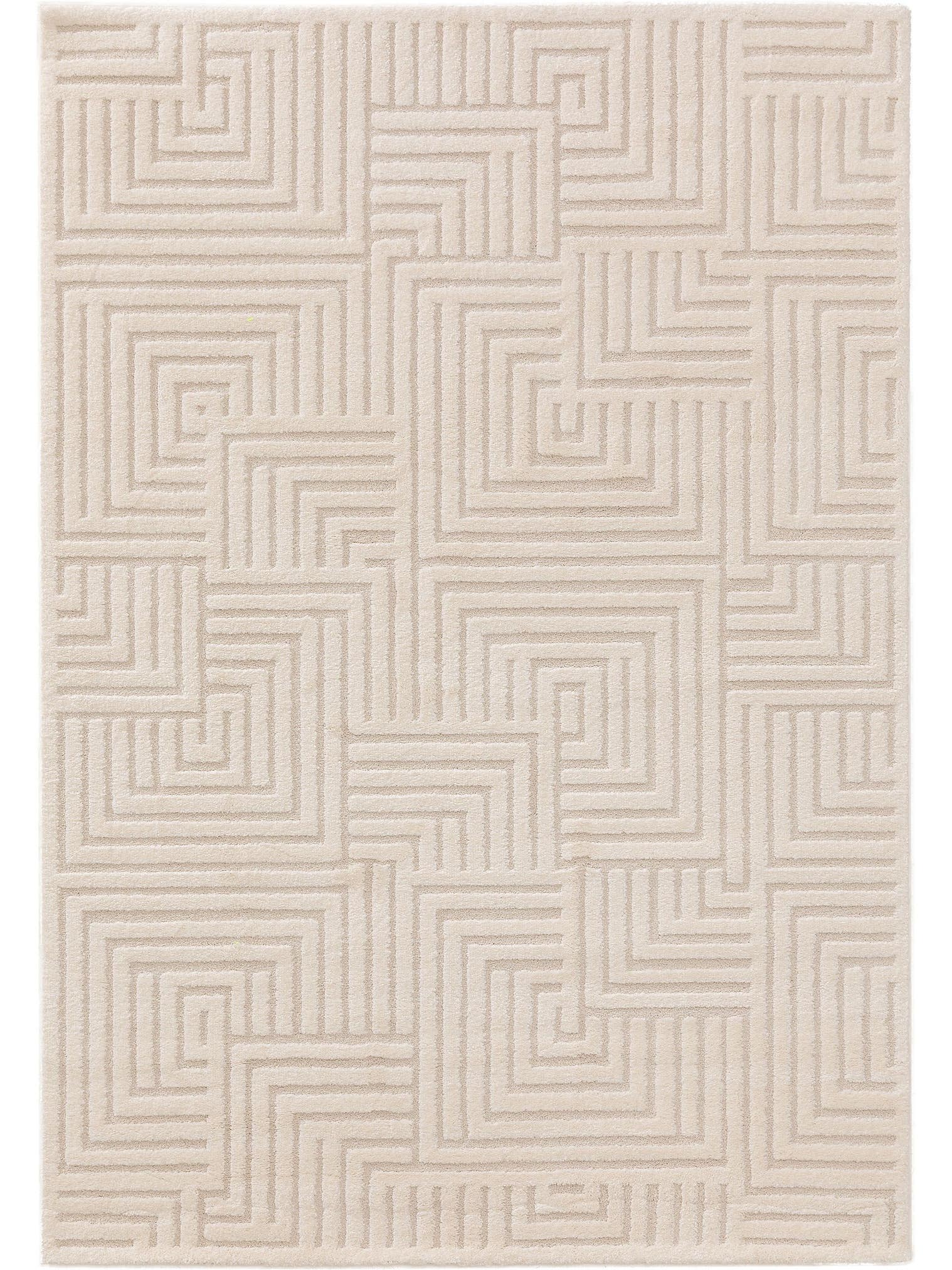 Tæppe af 60% polypropylen, 40% polyester i Beige med 11 - 20 mm høj luv fra benuta Nest